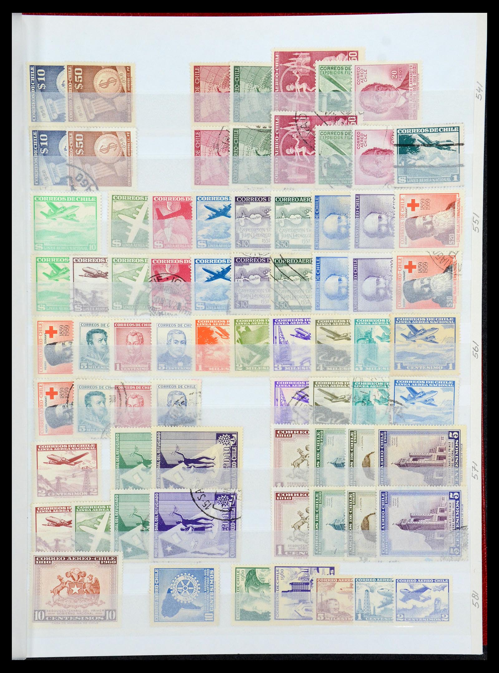 35855 013 - Stamp Collection 35855 Chile 1853-1990.