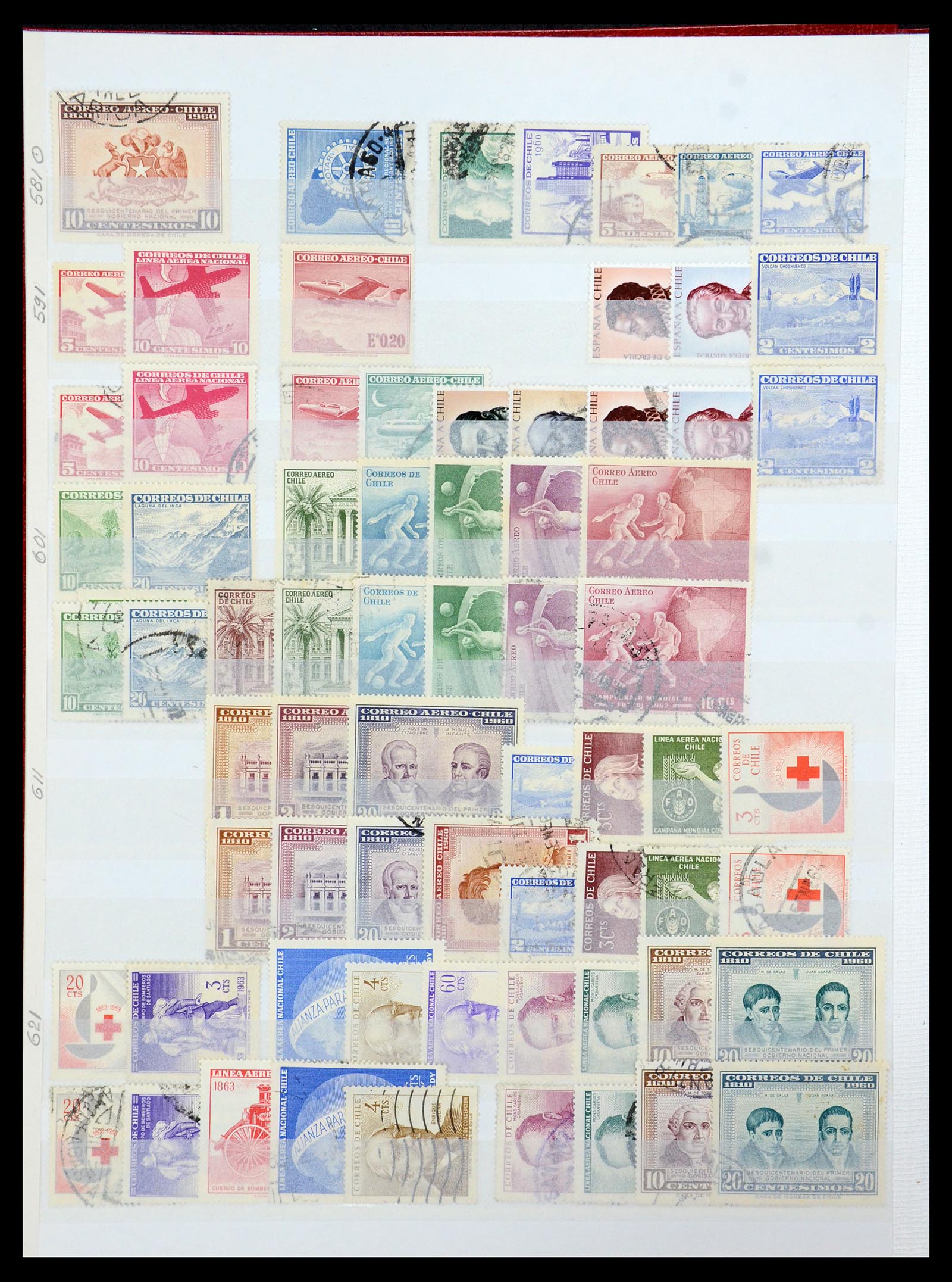 35855 014 - Postzegelverzameling 35855 Chili 1853-1990.