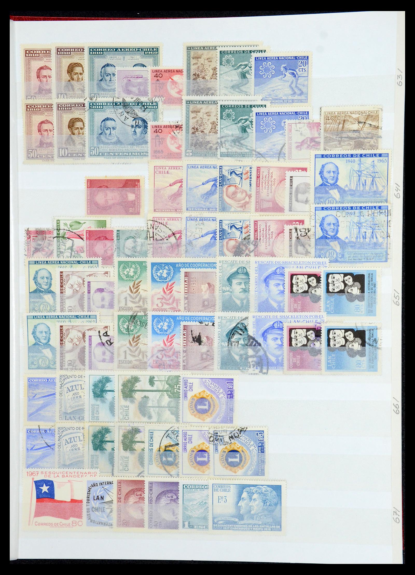 35855 015 - Stamp Collection 35855 Chile 1853-1990.