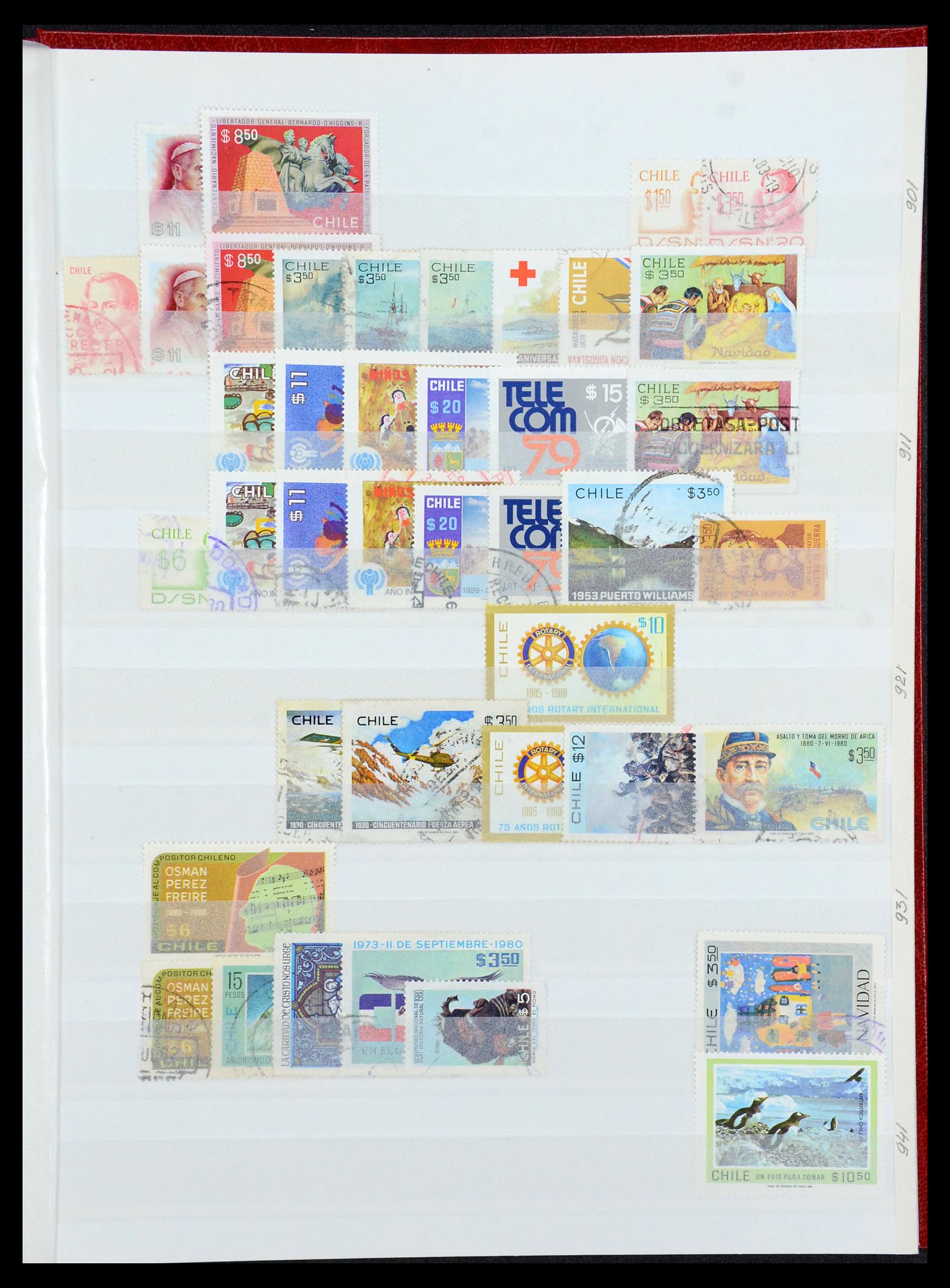 35855 021 - Postzegelverzameling 35855 Chili 1853-1990.
