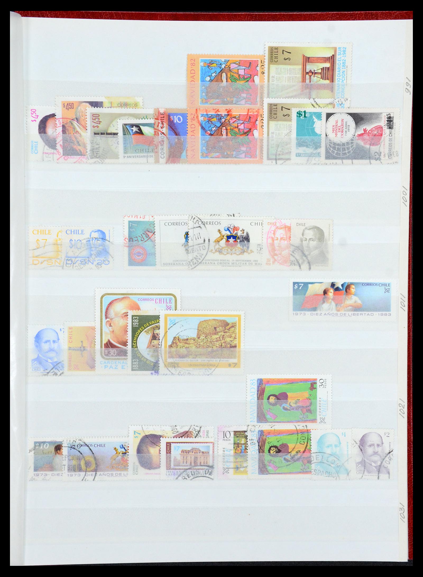 35855 023 - Postzegelverzameling 35855 Chili 1853-1990.