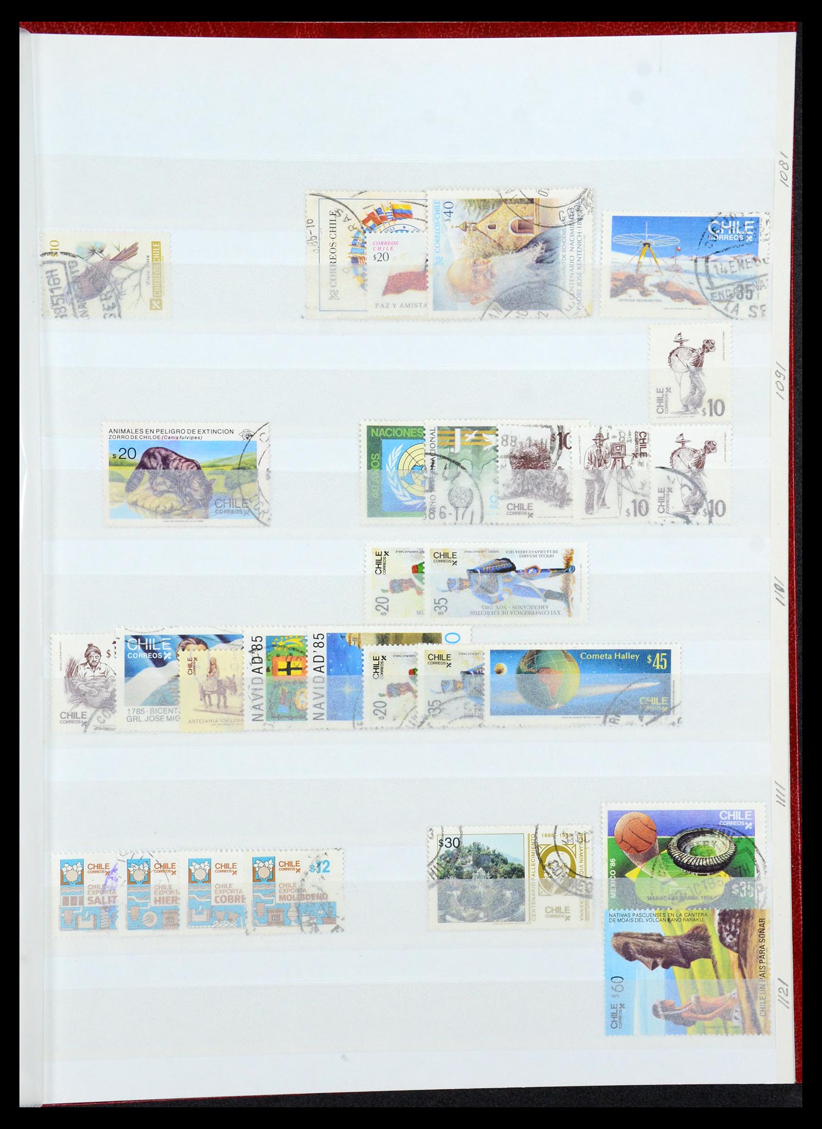 35855 025 - Postzegelverzameling 35855 Chili 1853-1990.