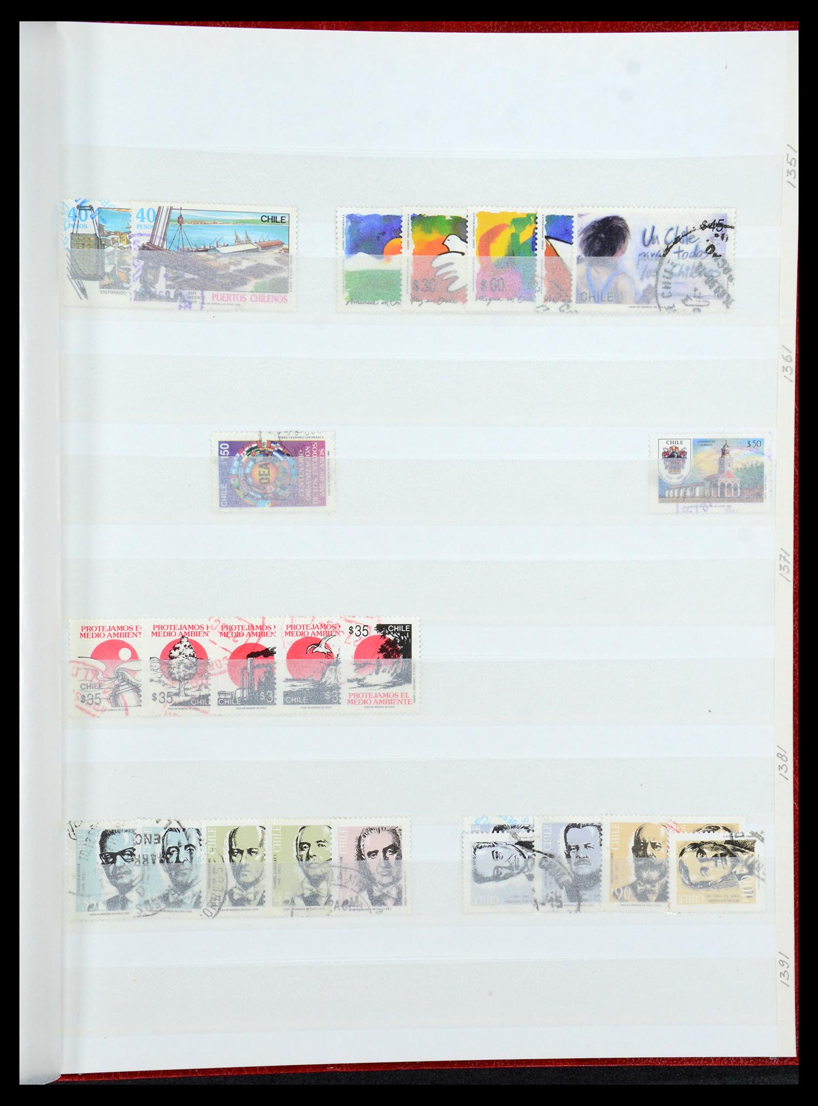 35855 031 - Postzegelverzameling 35855 Chili 1853-1990.