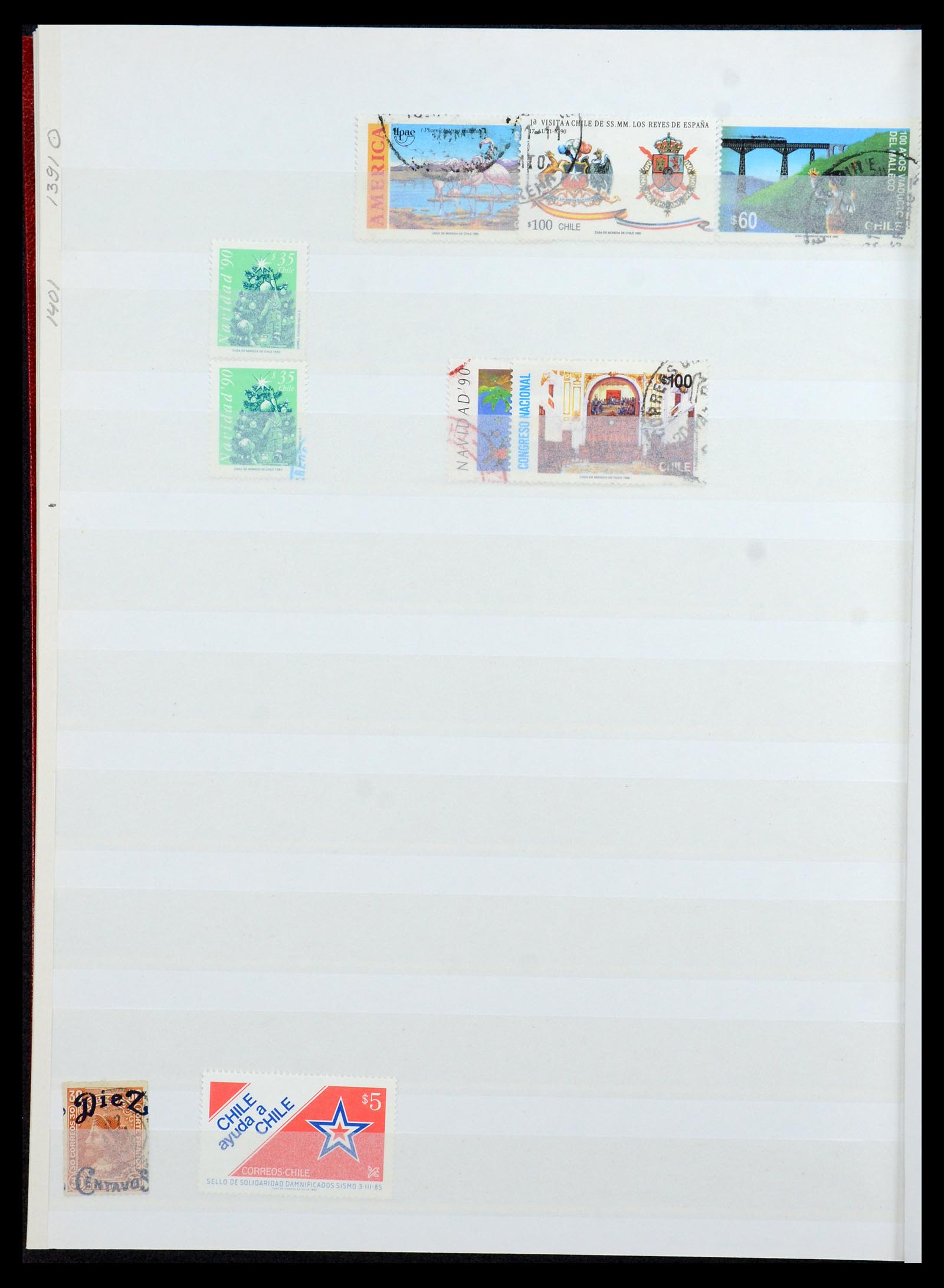 35855 032 - Postzegelverzameling 35855 Chili 1853-1990.