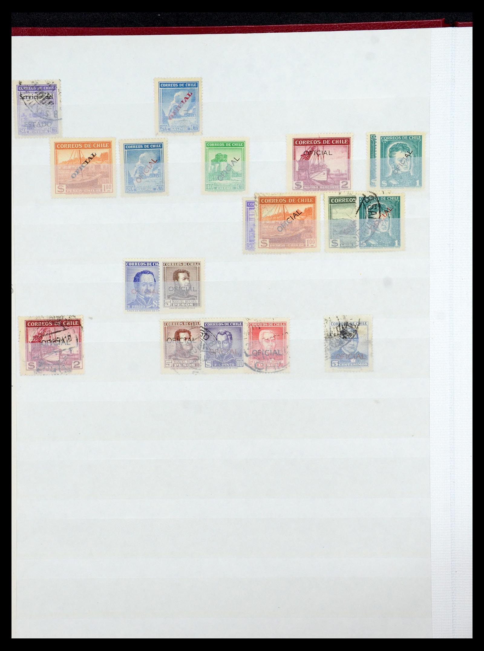35855 034 - Postzegelverzameling 35855 Chili 1853-1990.