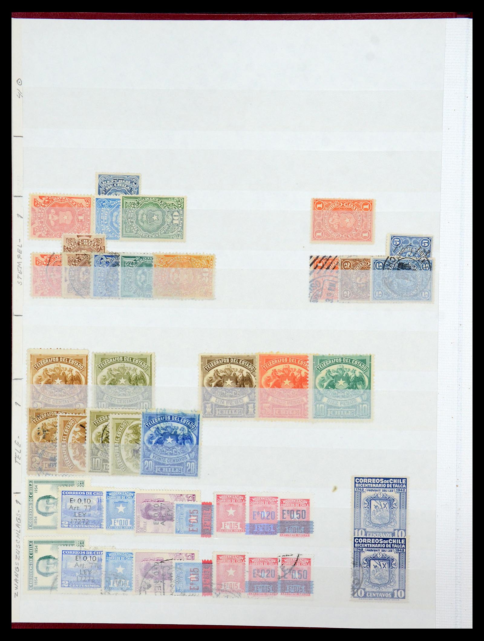 35855 036 - Postzegelverzameling 35855 Chili 1853-1990.