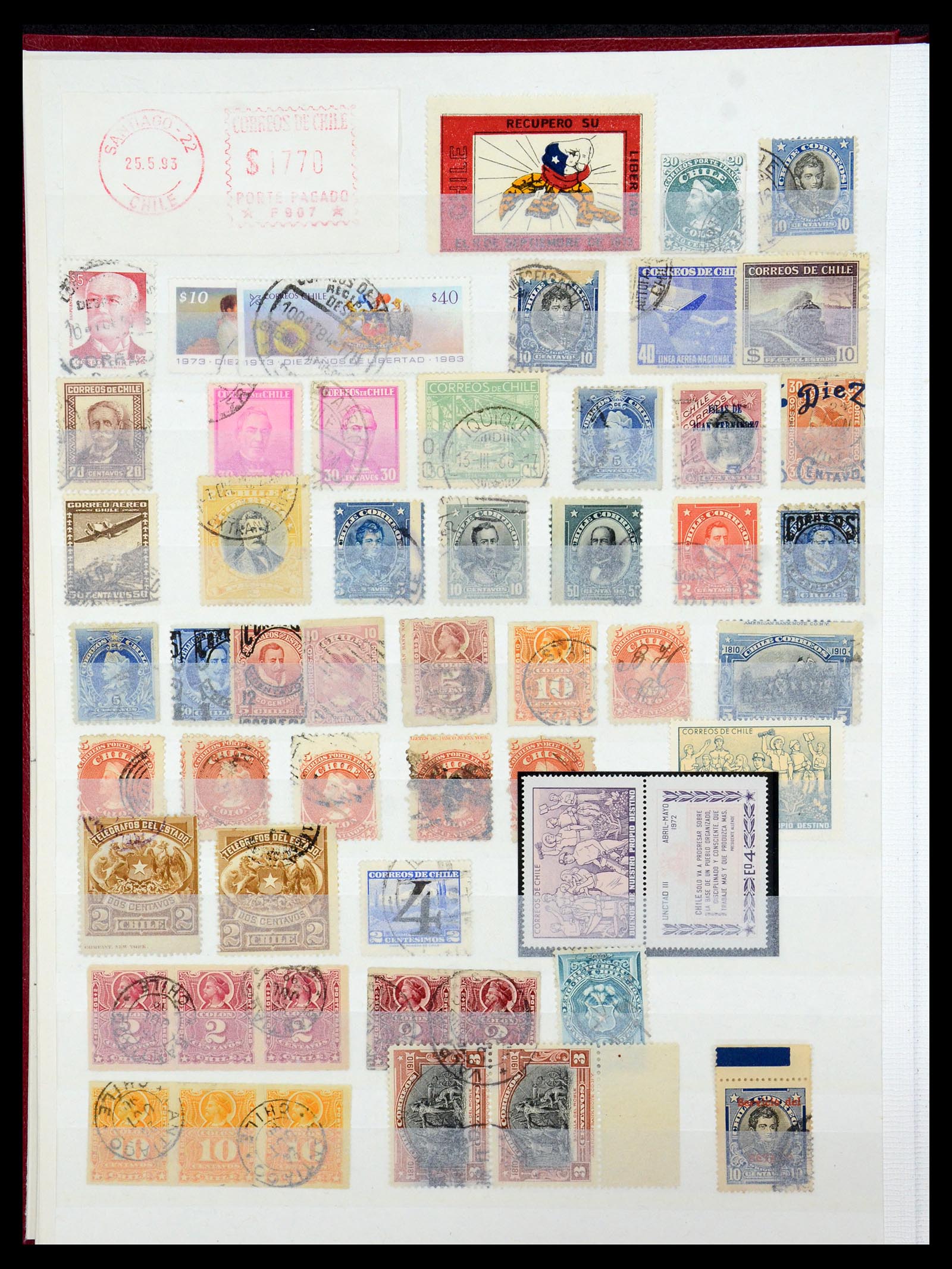 35855 038 - Postzegelverzameling 35855 Chili 1853-1990.