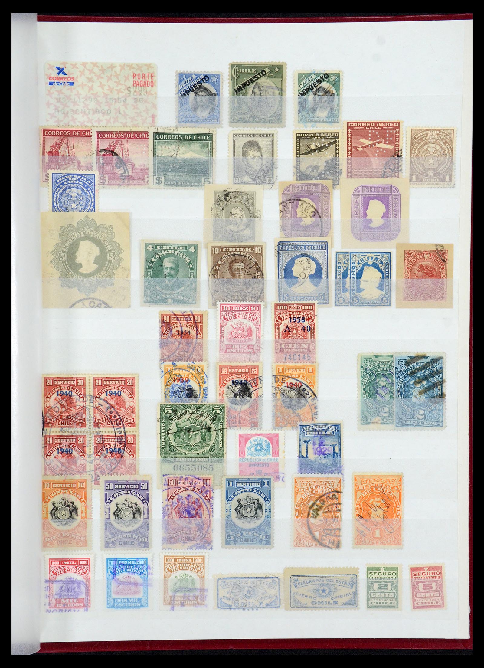 35855 039 - Postzegelverzameling 35855 Chili 1853-1990.