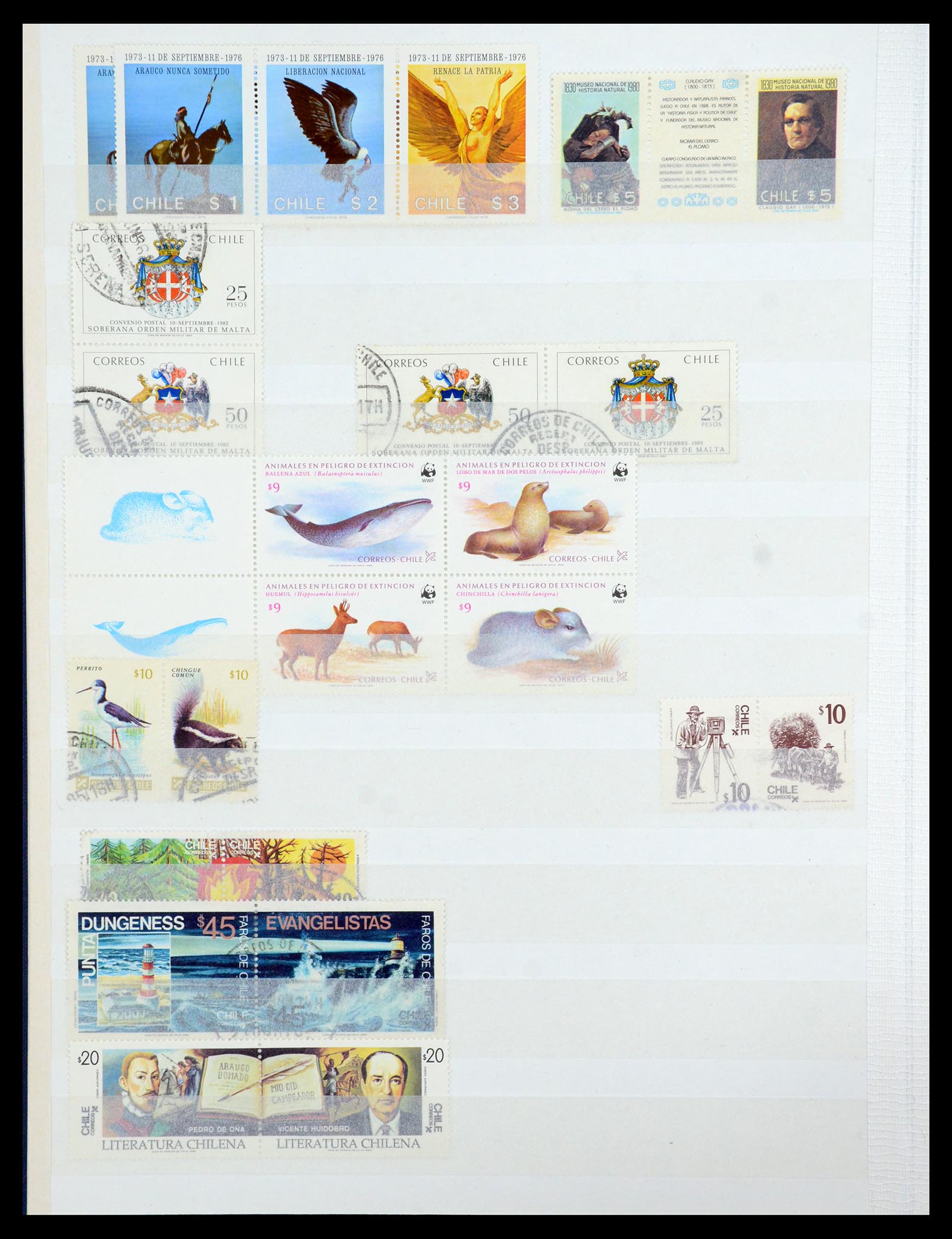 35855 043 - Postzegelverzameling 35855 Chili 1853-1990.