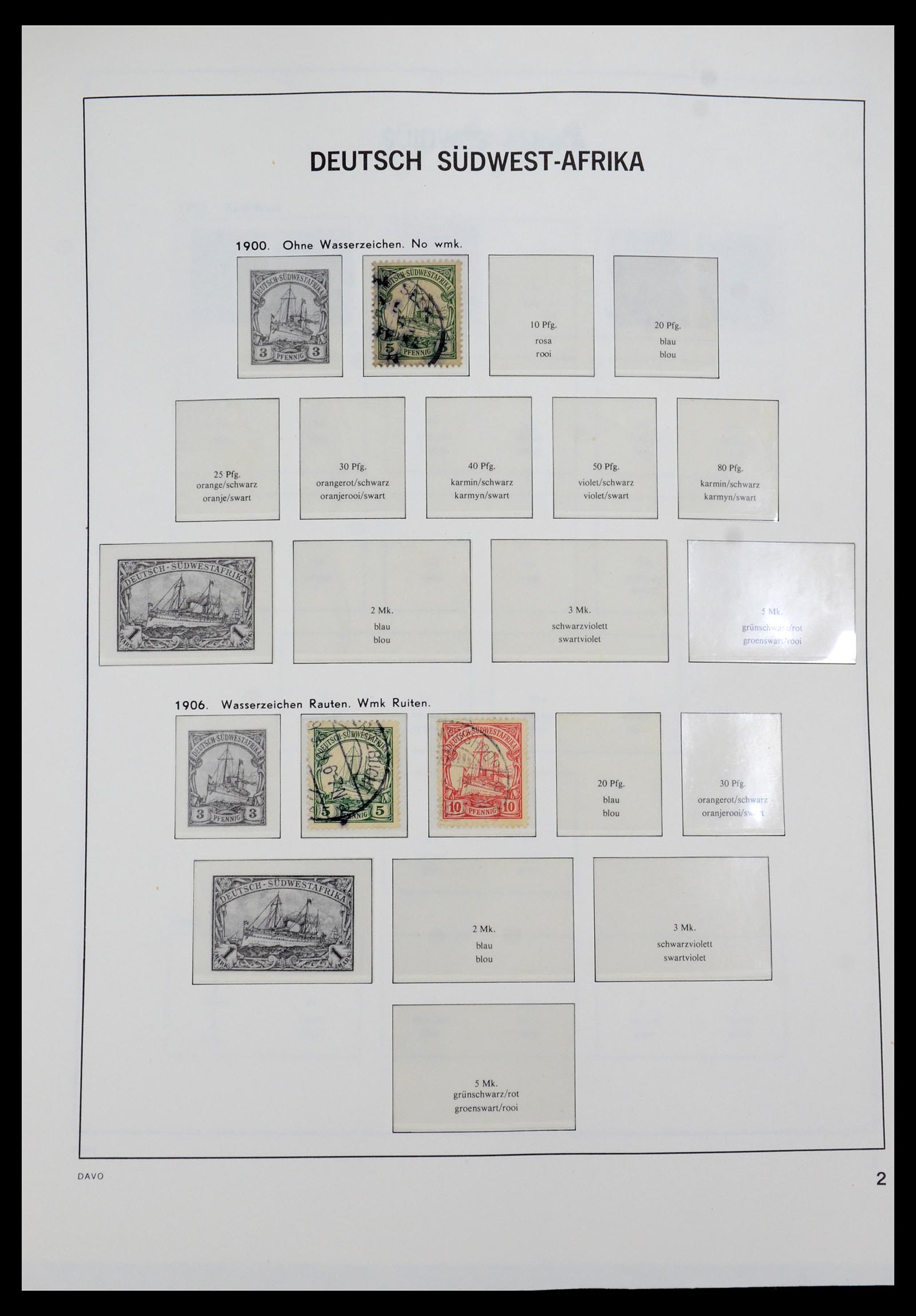 35858 001 - Postzegelverzameling 35858 Zuidwest-Afrika 1900-1990.