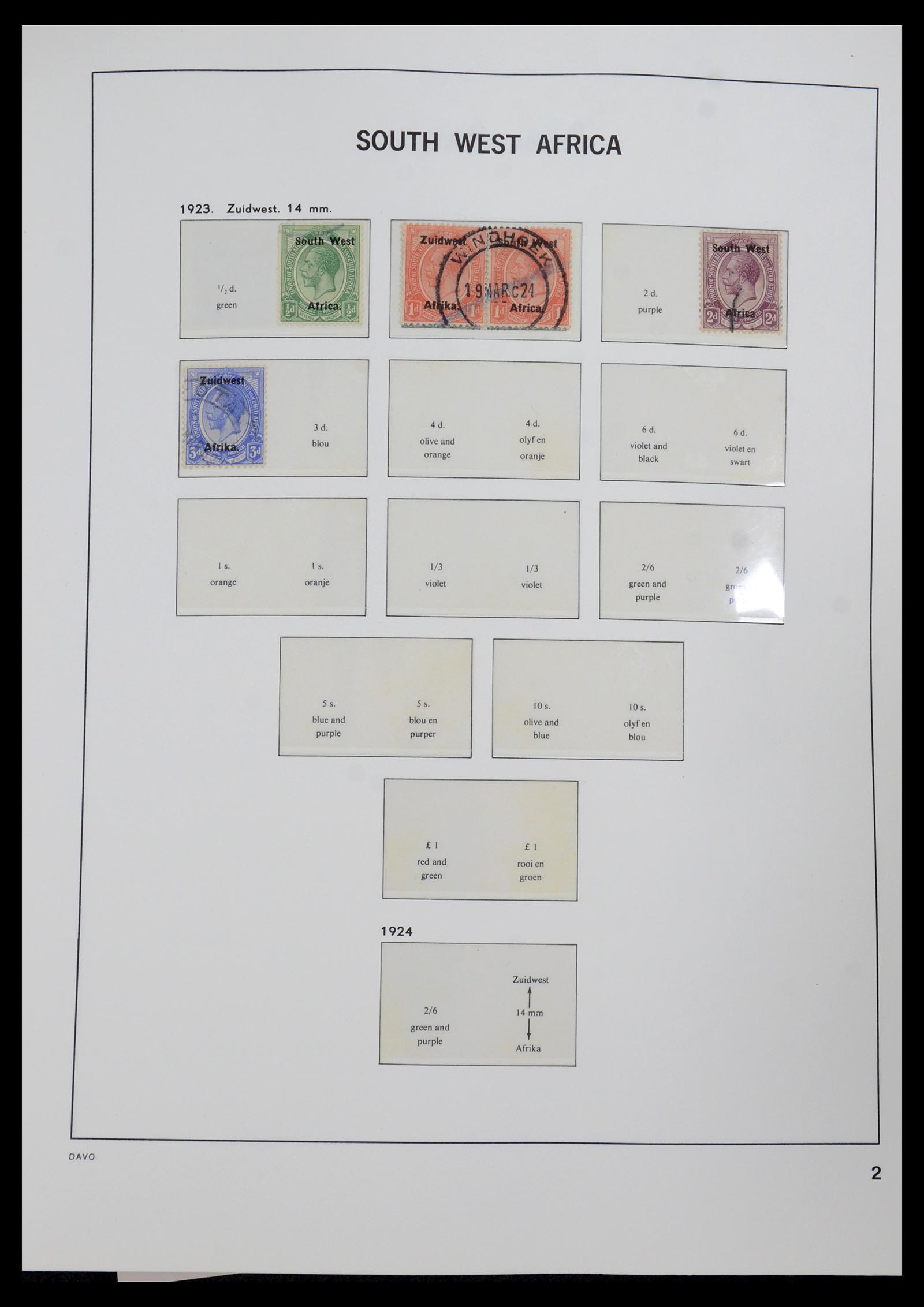 35858 003 - Postzegelverzameling 35858 Zuidwest-Afrika 1900-1990.