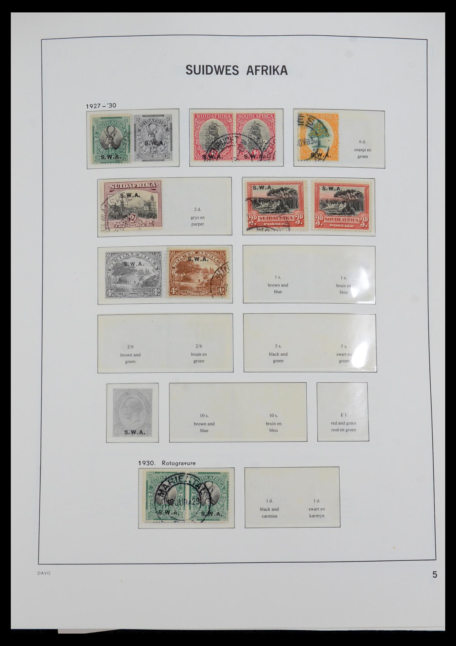 35858 006 - Postzegelverzameling 35858 Zuidwest-Afrika 1900-1990.