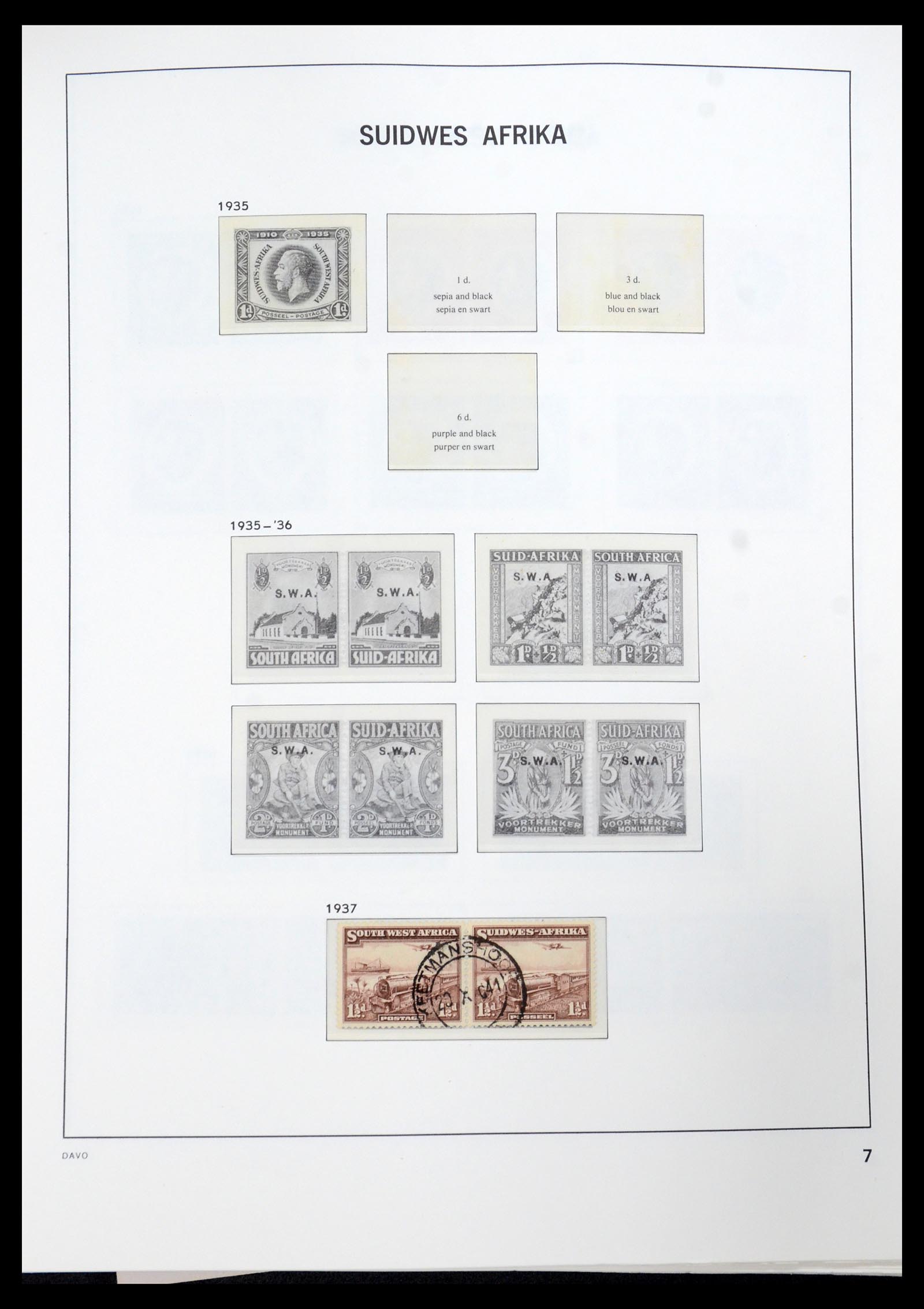 35858 008 - Postzegelverzameling 35858 Zuidwest-Afrika 1900-1990.