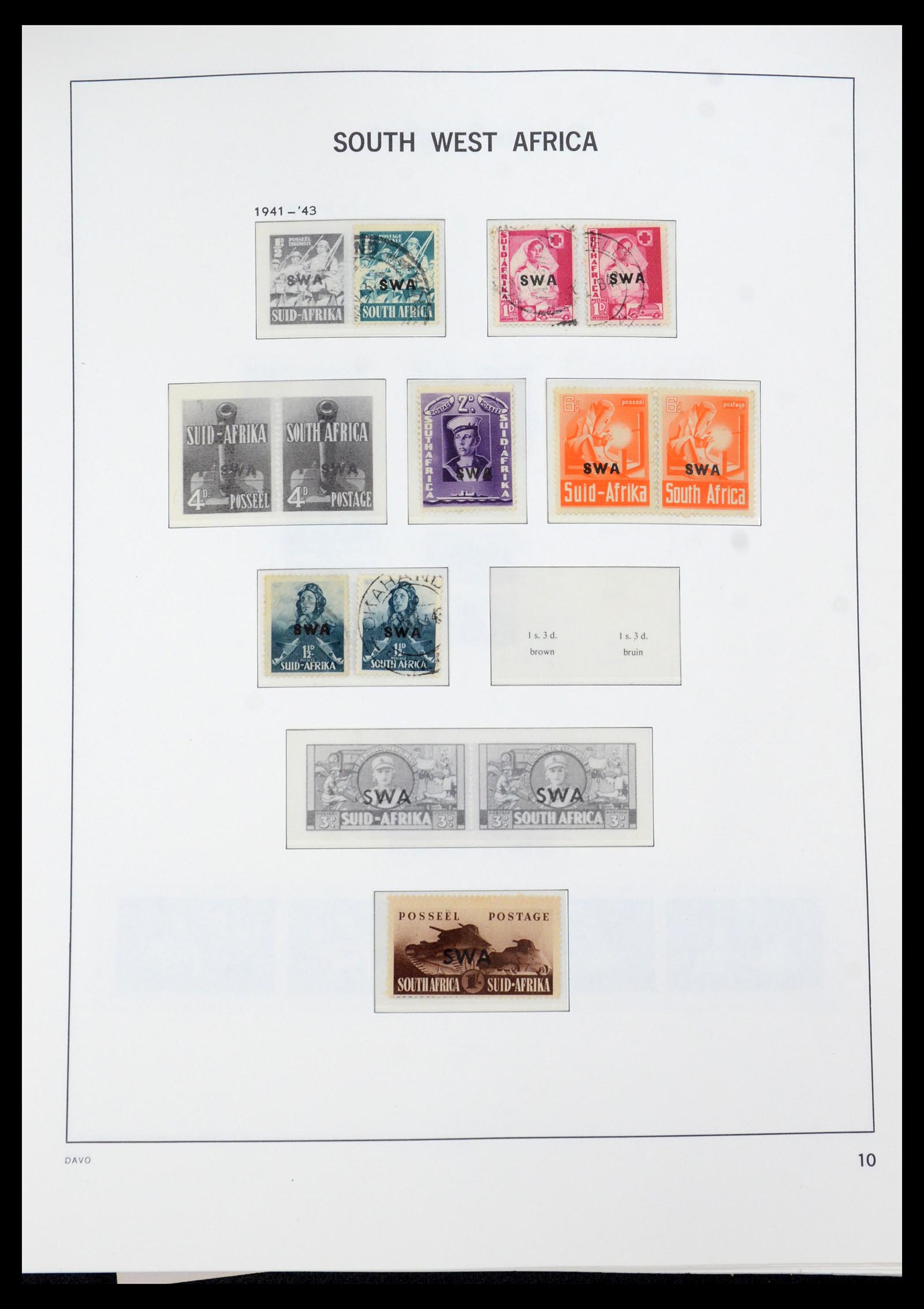 35858 011 - Postzegelverzameling 35858 Zuidwest-Afrika 1900-1990.
