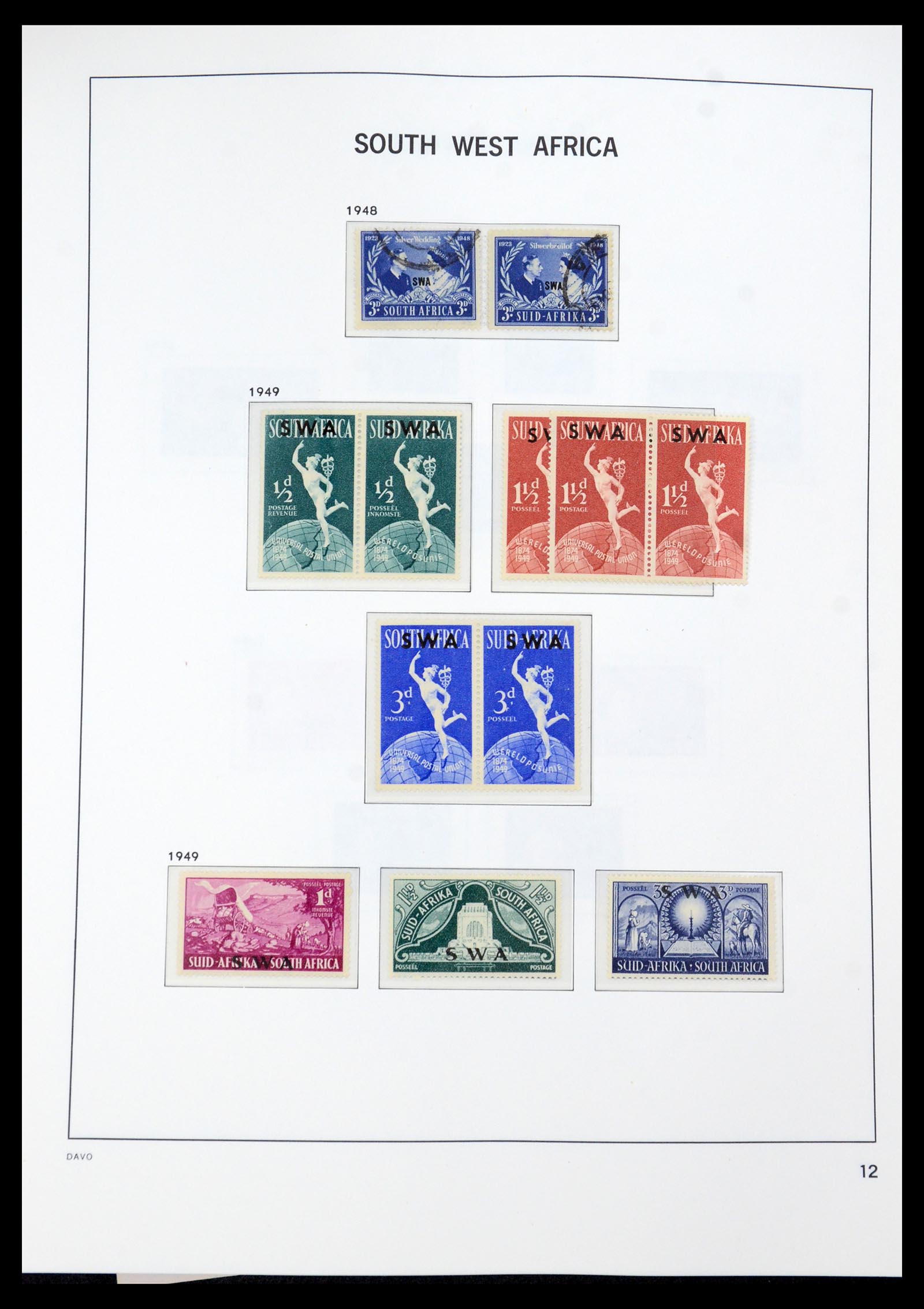 35858 013 - Postzegelverzameling 35858 Zuidwest-Afrika 1900-1990.