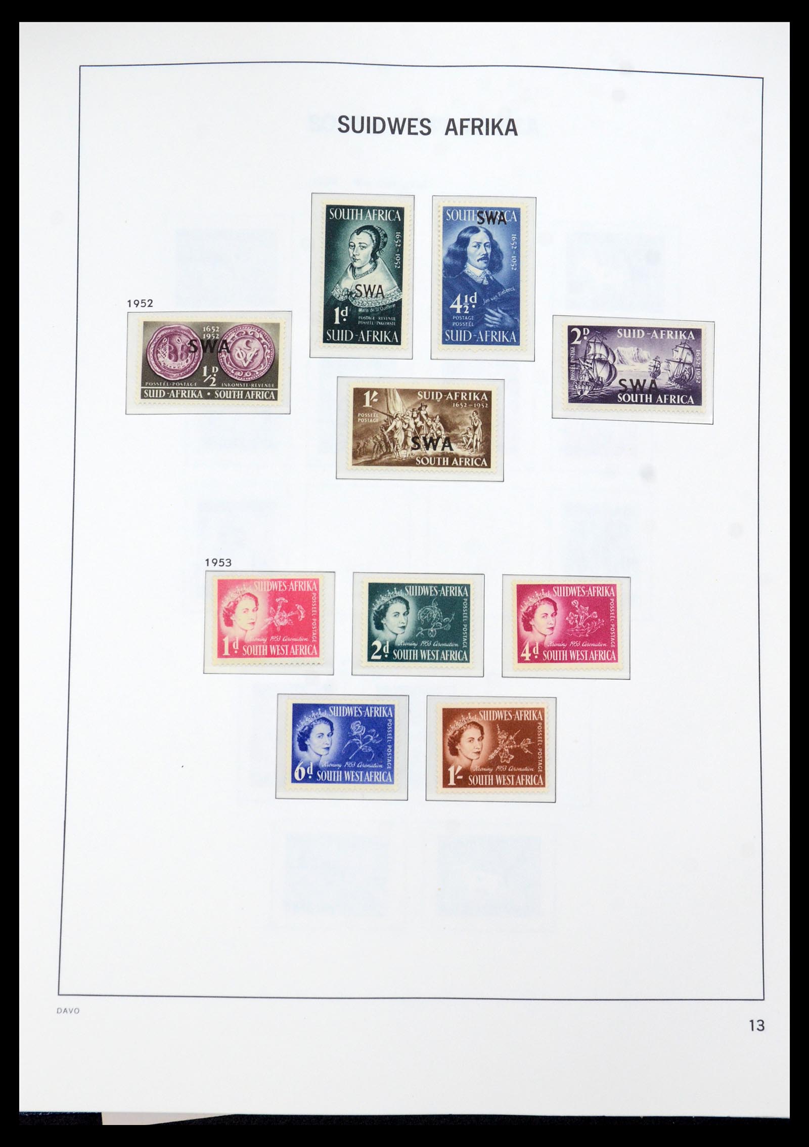 35858 014 - Postzegelverzameling 35858 Zuidwest-Afrika 1900-1990.