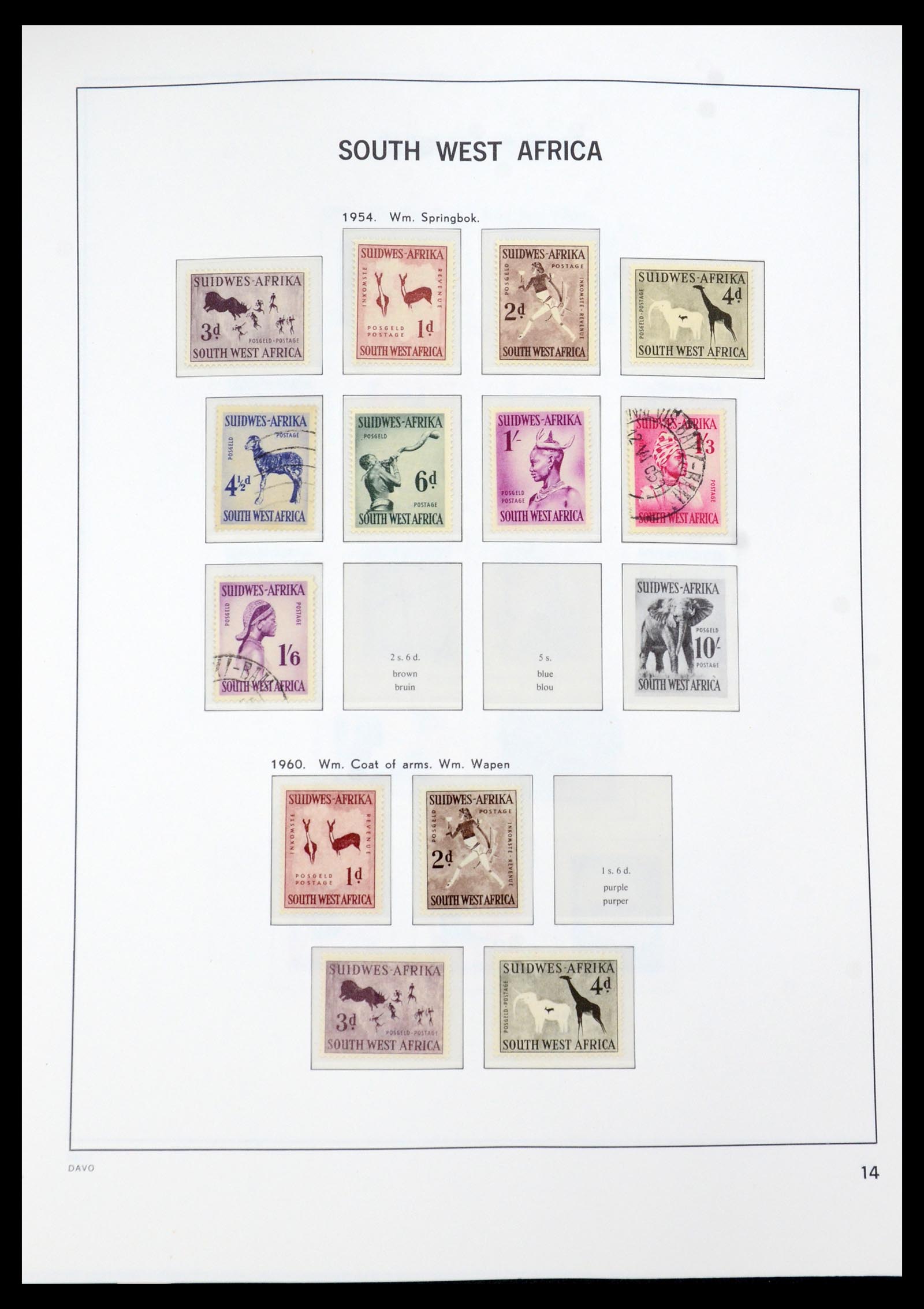 35858 015 - Postzegelverzameling 35858 Zuidwest-Afrika 1900-1990.