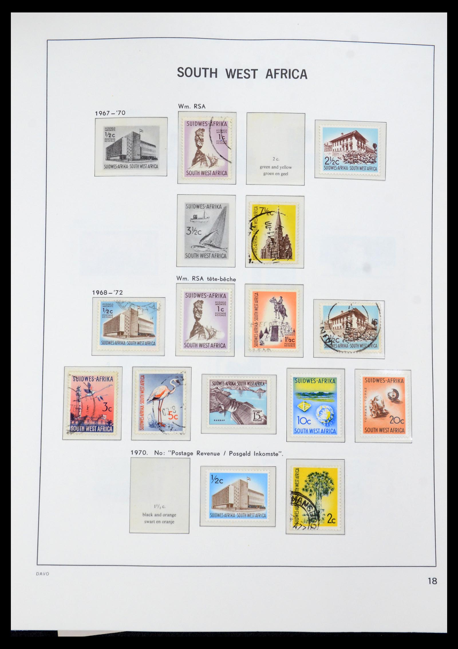 35858 019 - Postzegelverzameling 35858 Zuidwest-Afrika 1900-1990.
