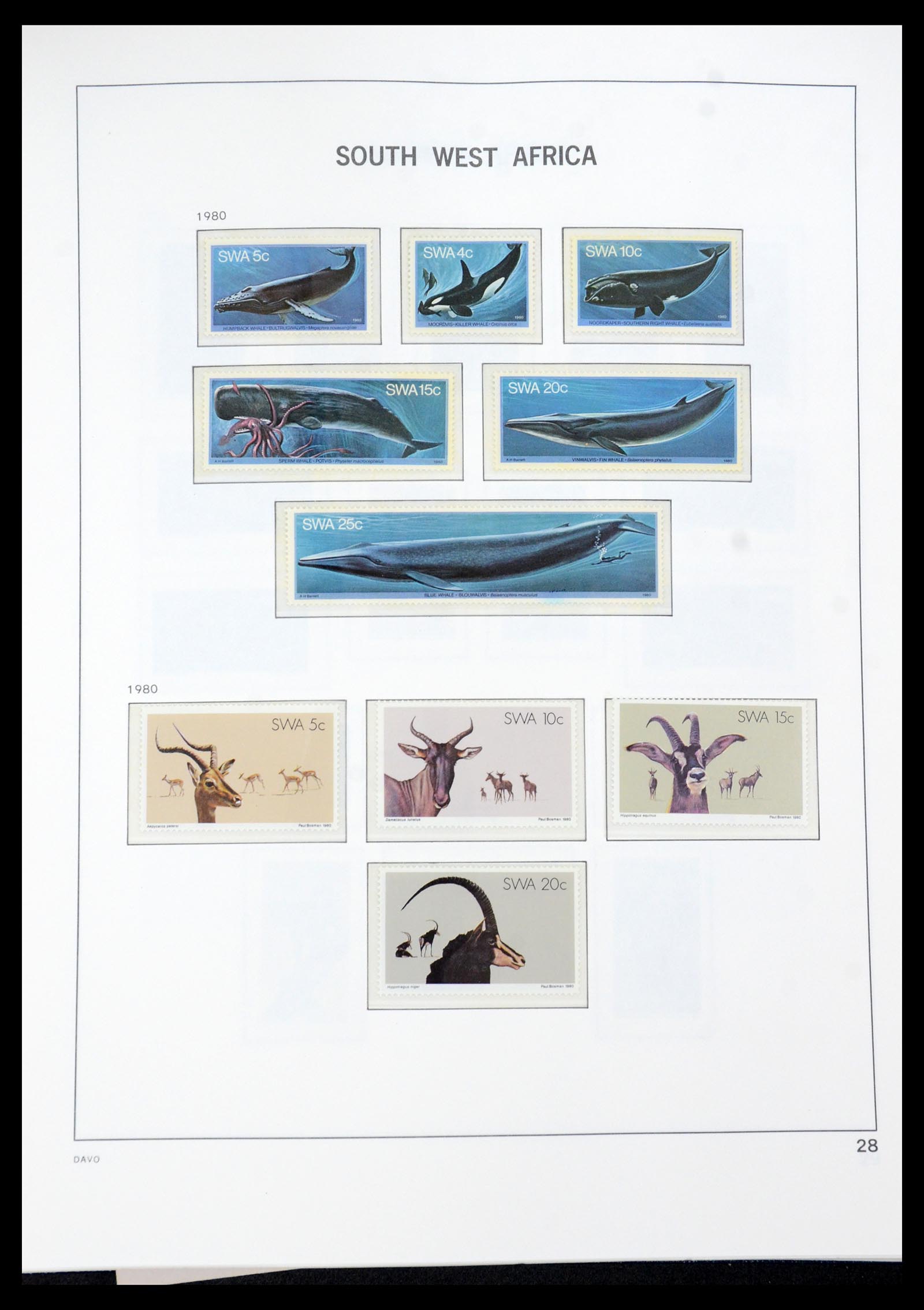 35858 029 - Postzegelverzameling 35858 Zuidwest-Afrika 1900-1990.