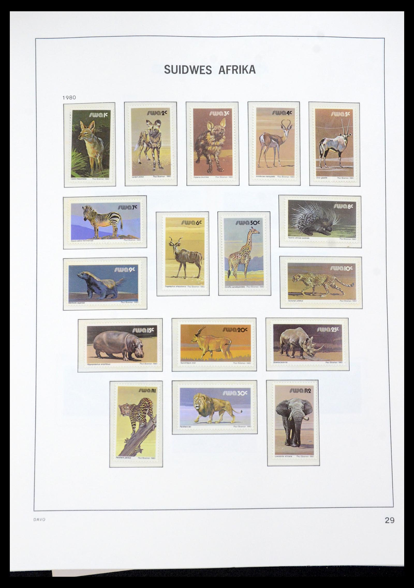 35858 030 - Postzegelverzameling 35858 Zuidwest-Afrika 1900-1990.