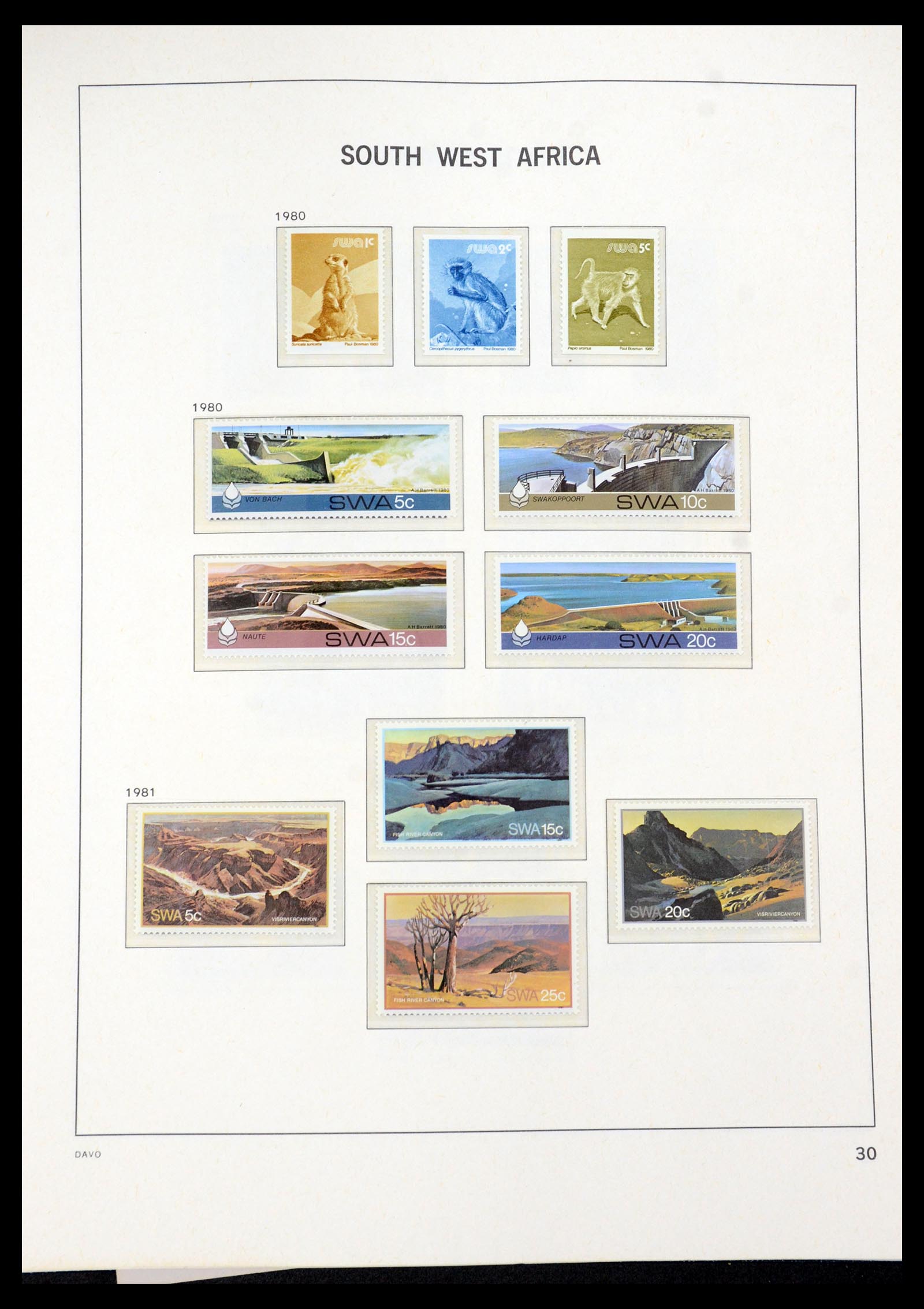 35858 031 - Postzegelverzameling 35858 Zuidwest-Afrika 1900-1990.