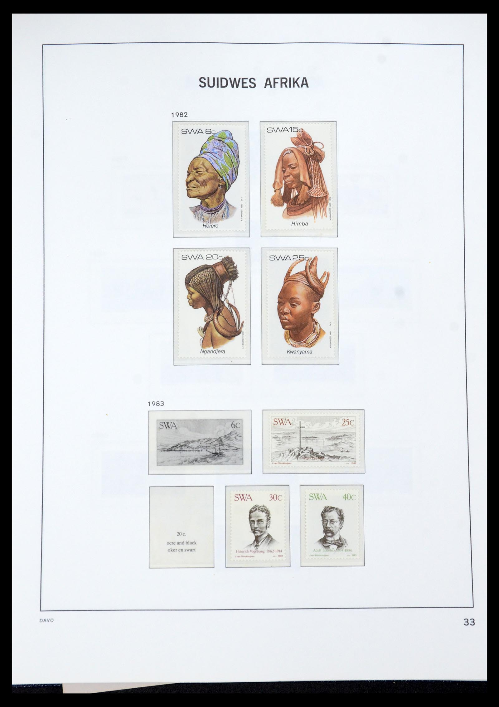 35858 034 - Postzegelverzameling 35858 Zuidwest-Afrika 1900-1990.