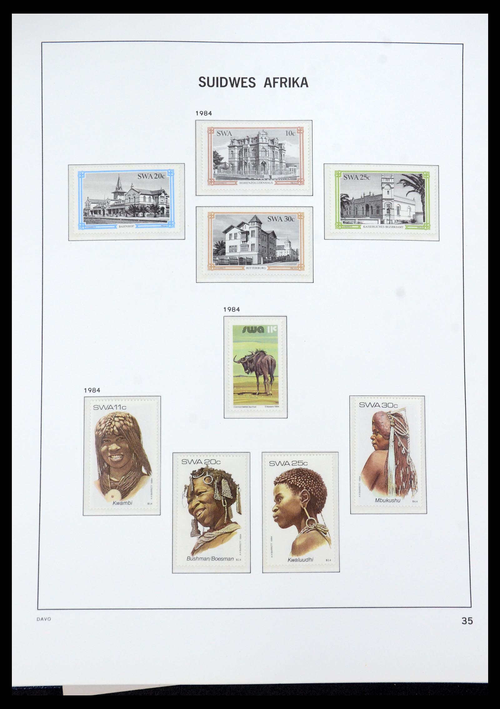 35858 036 - Postzegelverzameling 35858 Zuidwest-Afrika 1900-1990.