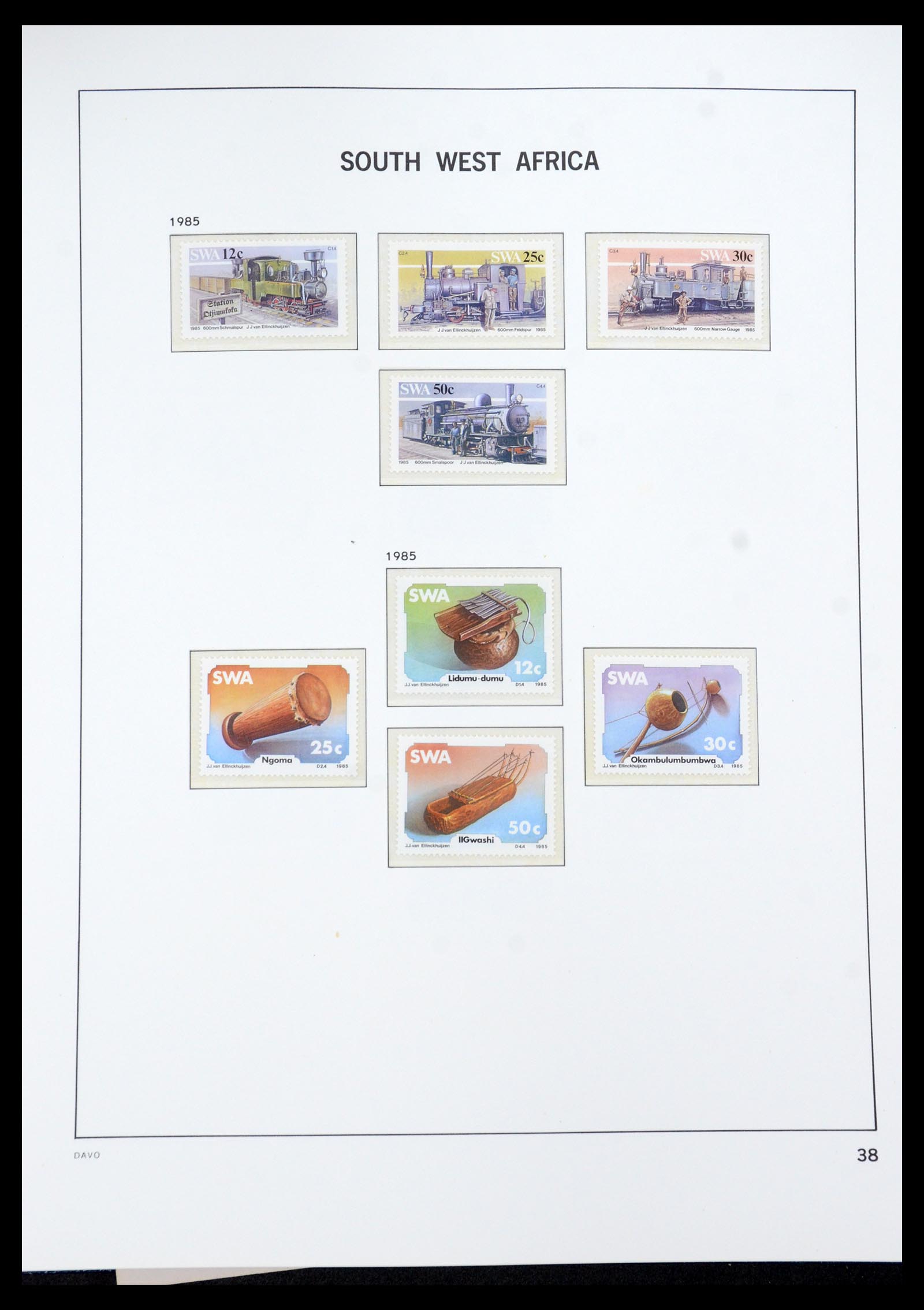 35858 039 - Postzegelverzameling 35858 Zuidwest-Afrika 1900-1990.