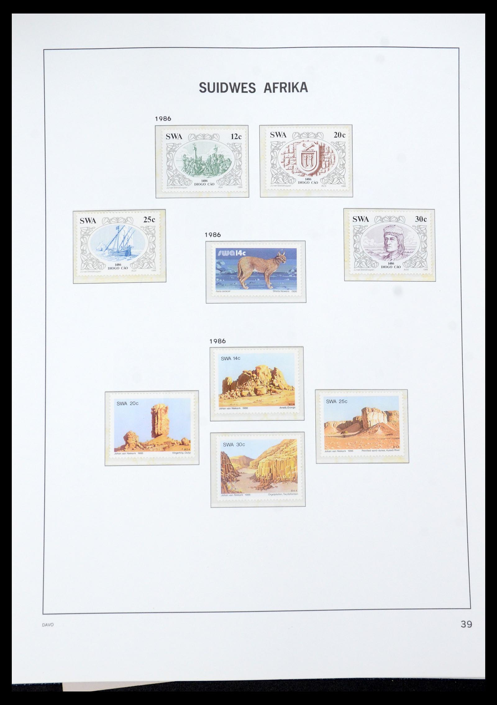 35858 040 - Postzegelverzameling 35858 Zuidwest-Afrika 1900-1990.