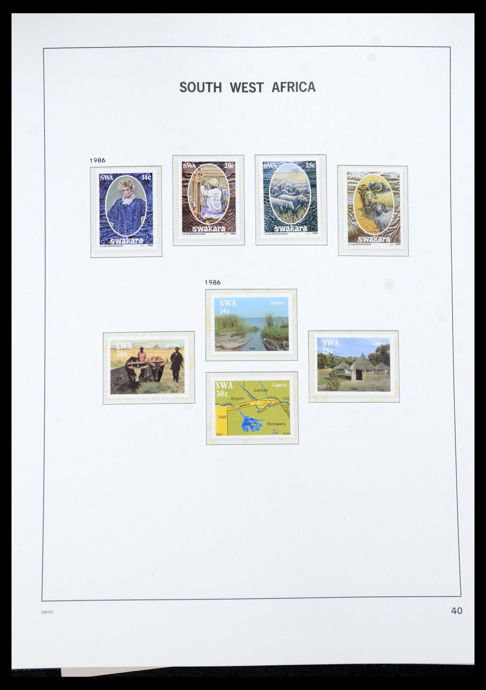 35858 041 - Postzegelverzameling 35858 Zuidwest-Afrika 1900-1990.