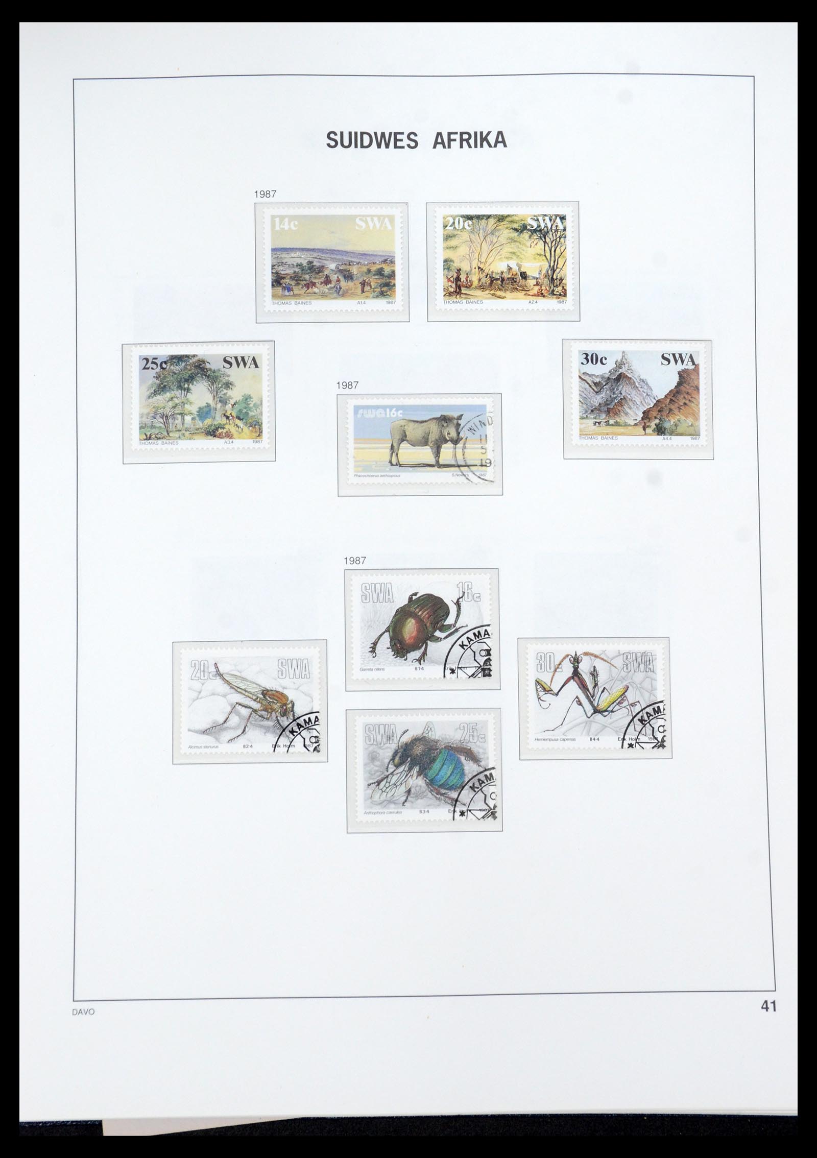 35858 042 - Postzegelverzameling 35858 Zuidwest-Afrika 1900-1990.