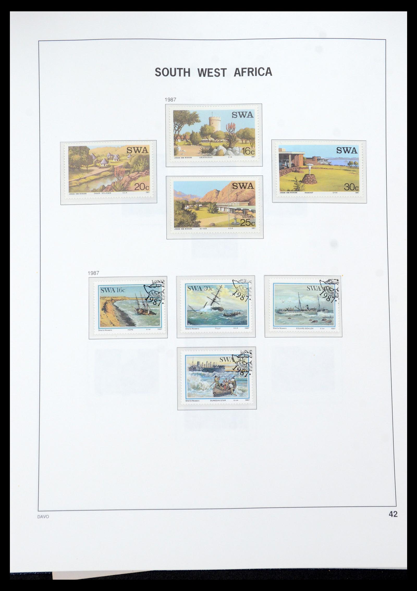 35858 043 - Postzegelverzameling 35858 Zuidwest-Afrika 1900-1990.