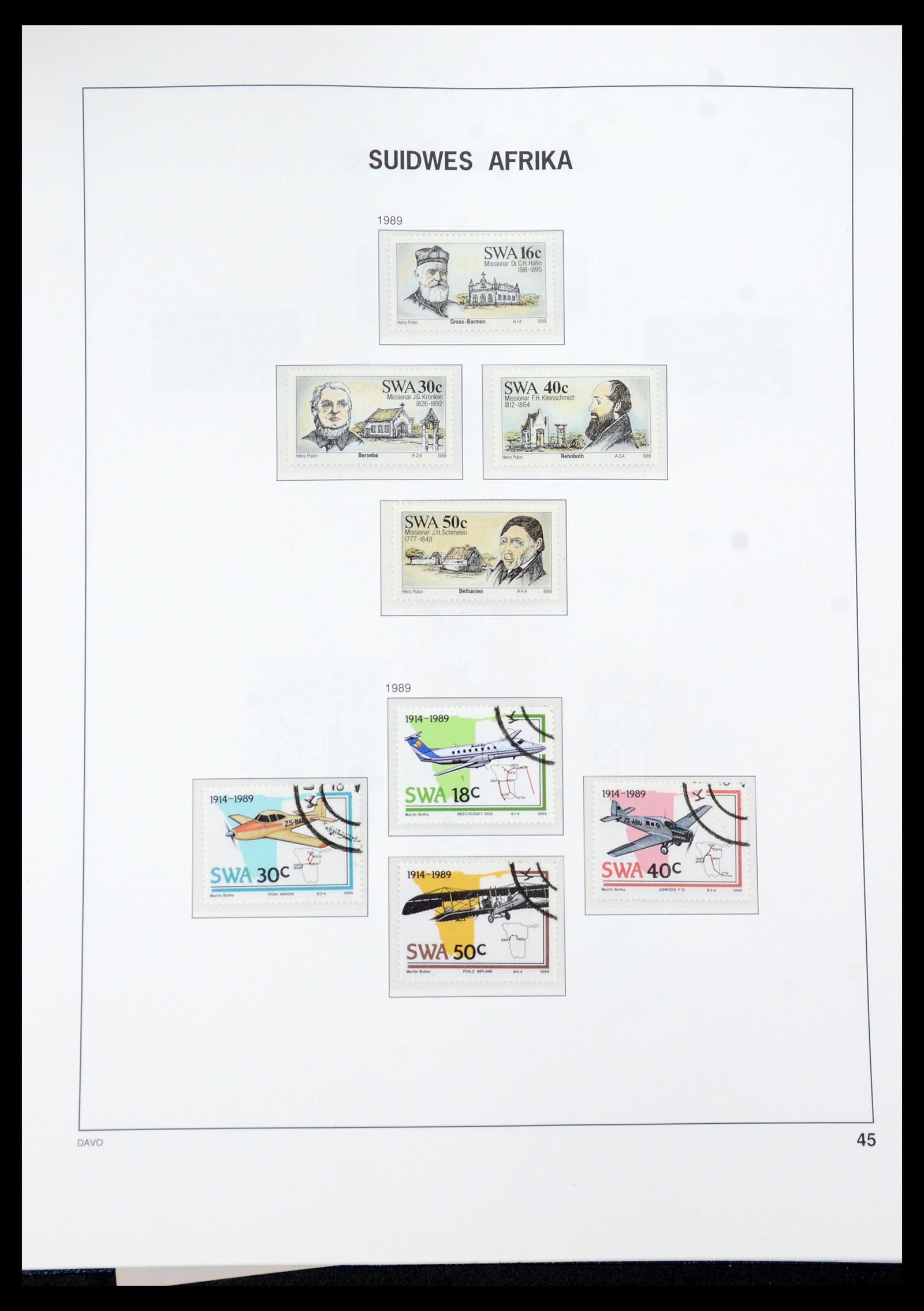 35858 046 - Postzegelverzameling 35858 Zuidwest-Afrika 1900-1990.