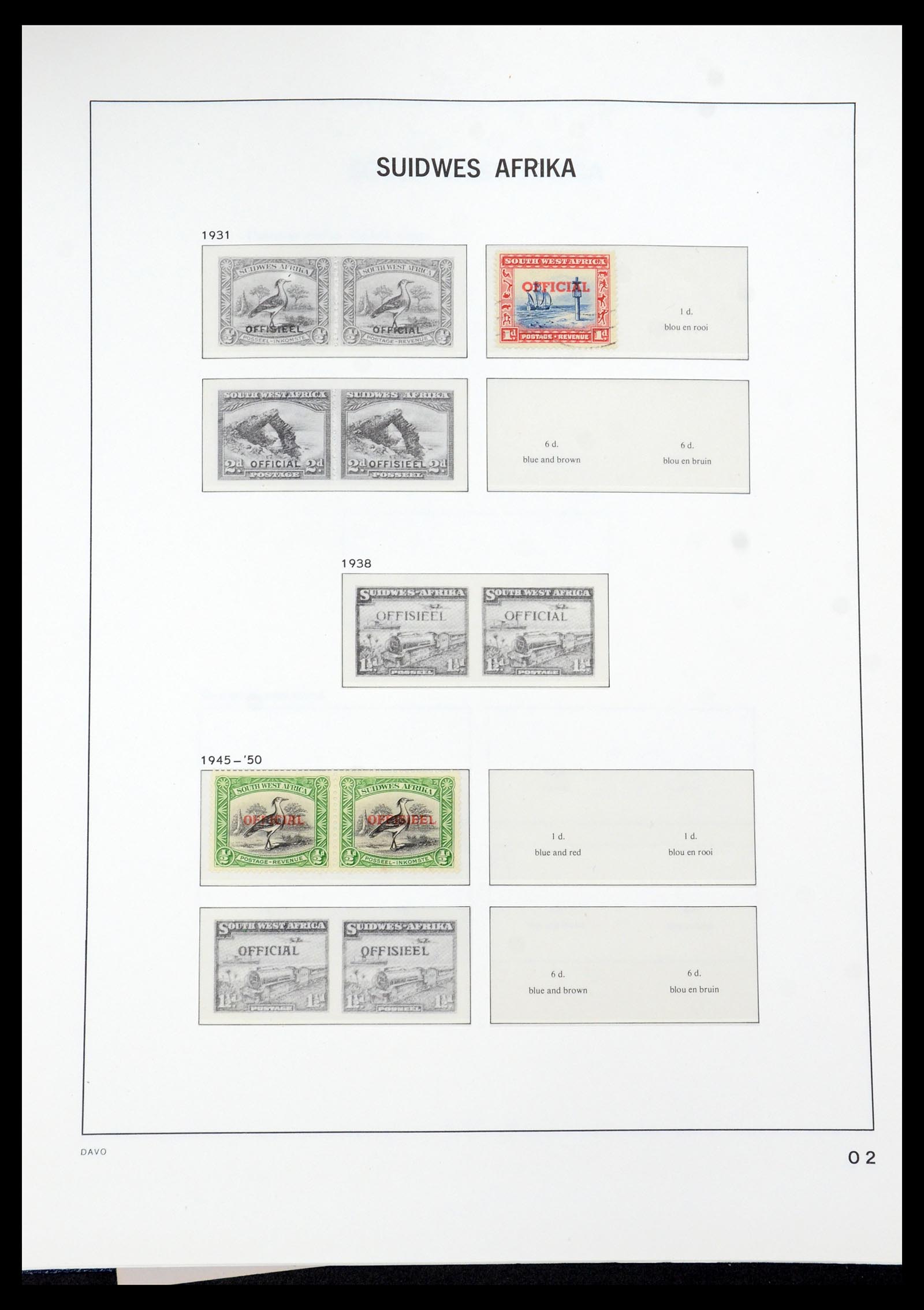 35858 061 - Stamp Collection 35858 South West Africa 1900-1990.