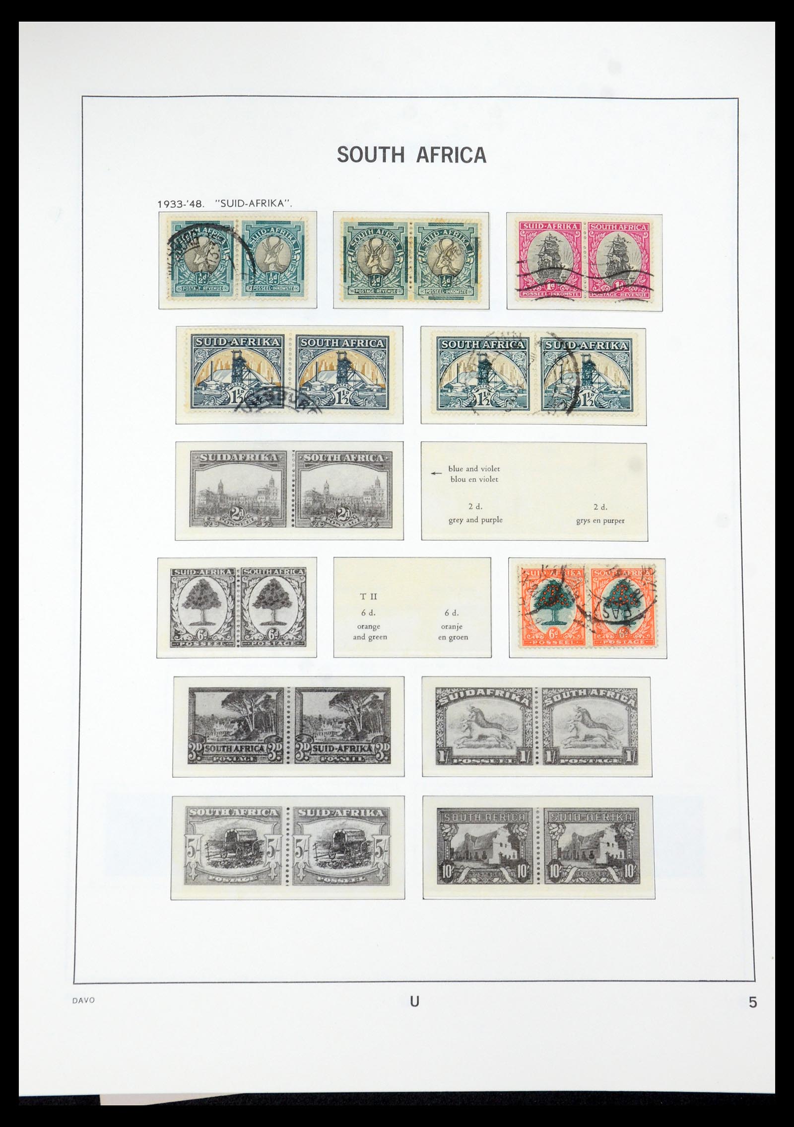 35858 068 - Postzegelverzameling 35858 Zuidwest-Afrika 1900-1990.