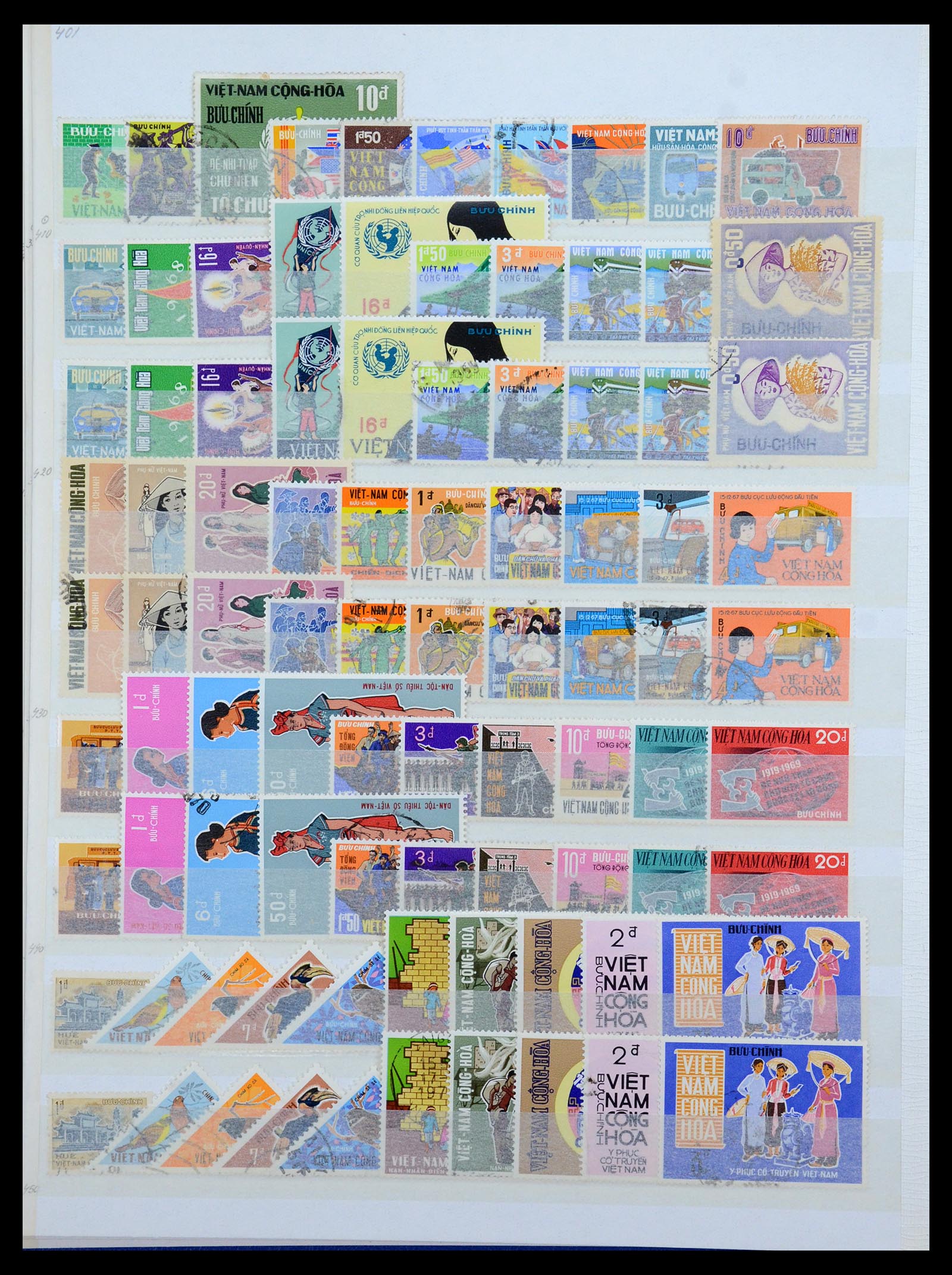 35859 010 - Postzegelverzameling 35859 Zuid Vietnam 1945-1975.