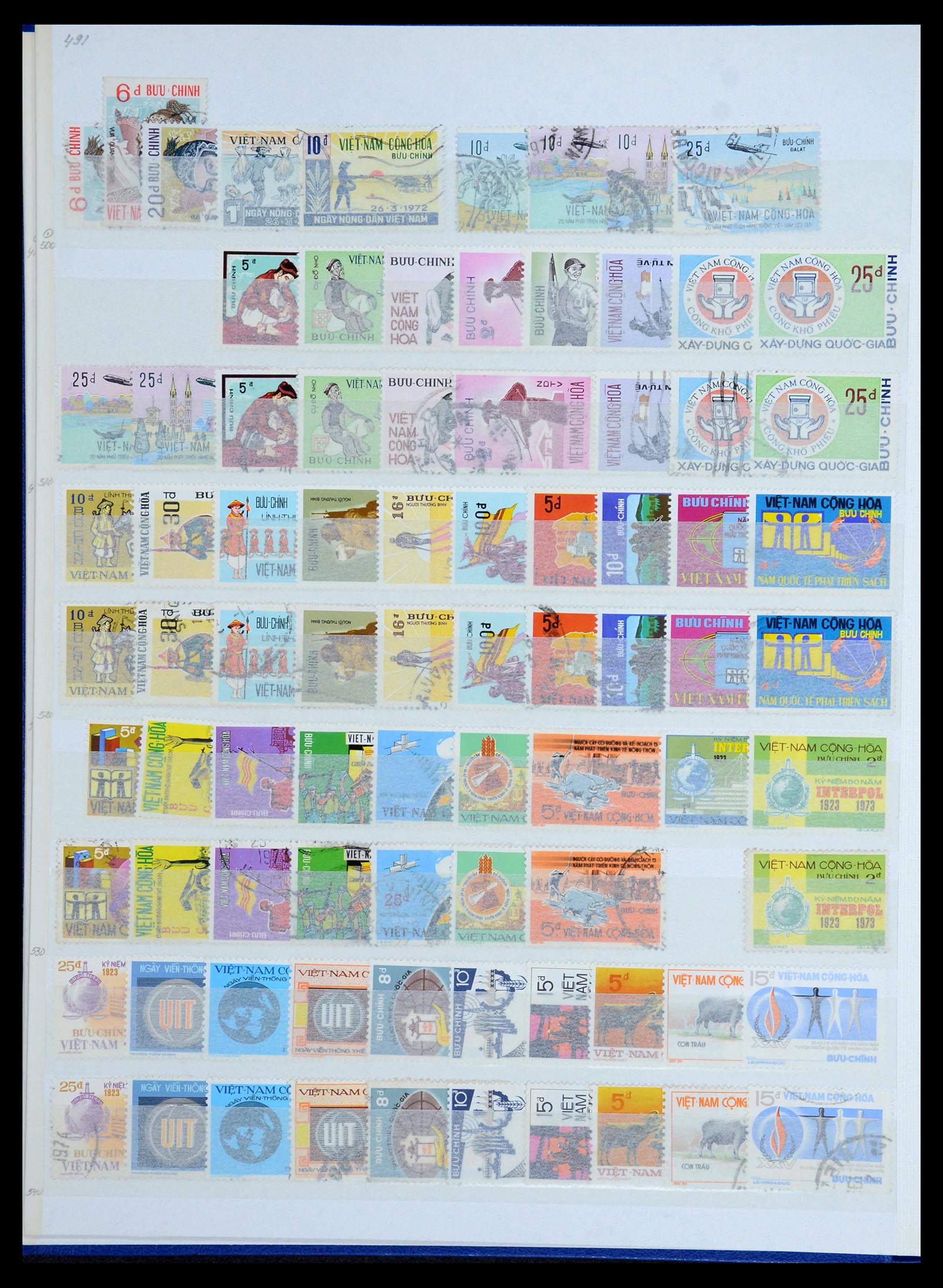 35859 012 - Postzegelverzameling 35859 Zuid Vietnam 1945-1975.