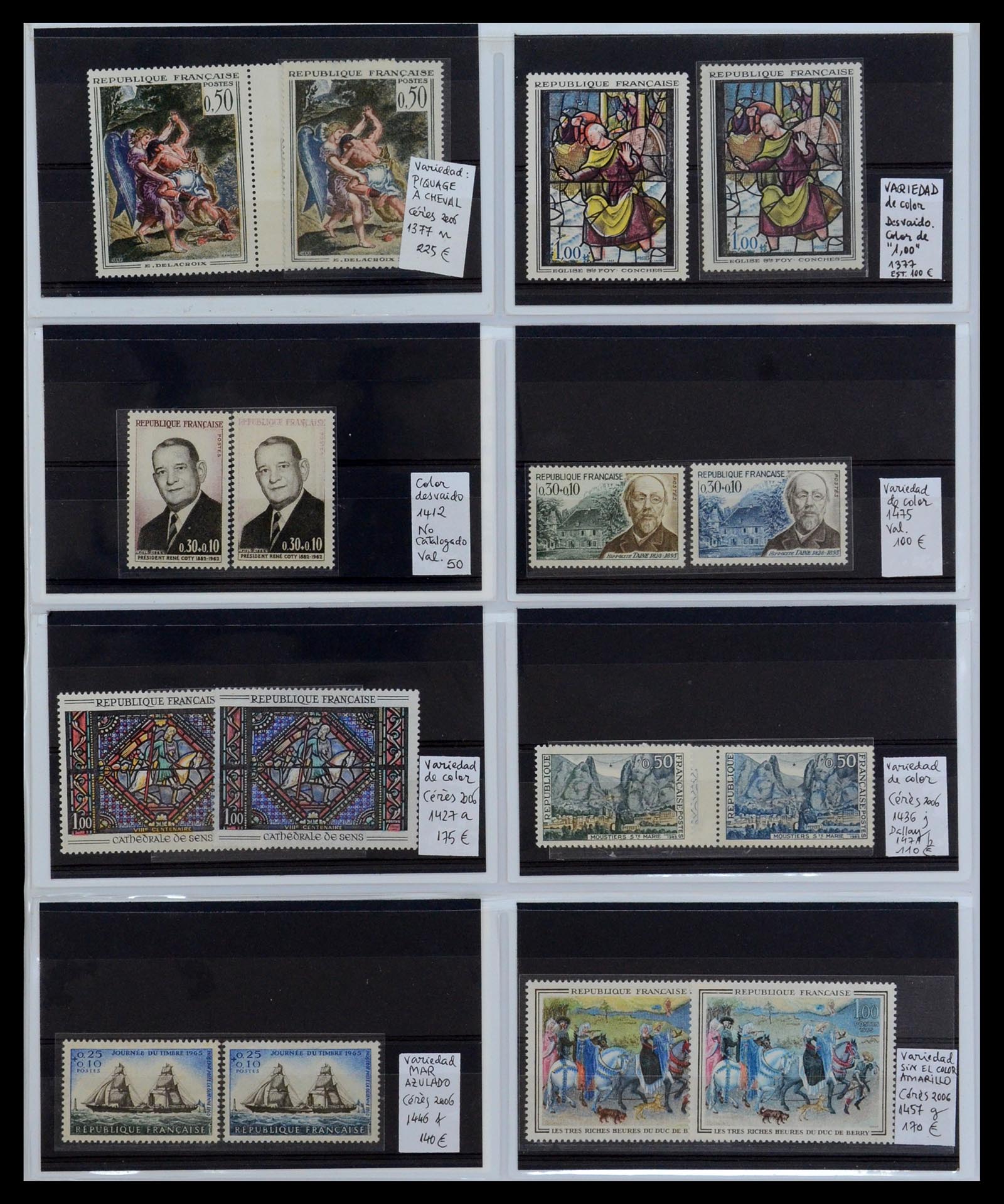 35870 002 - Postzegelverzameling 35870 Frankrijk variëteiten 1960-1980.