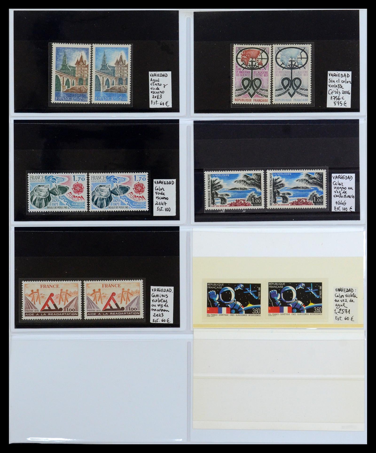 35870 006 - Postzegelverzameling 35870 Frankrijk variëteiten 1960-1980.