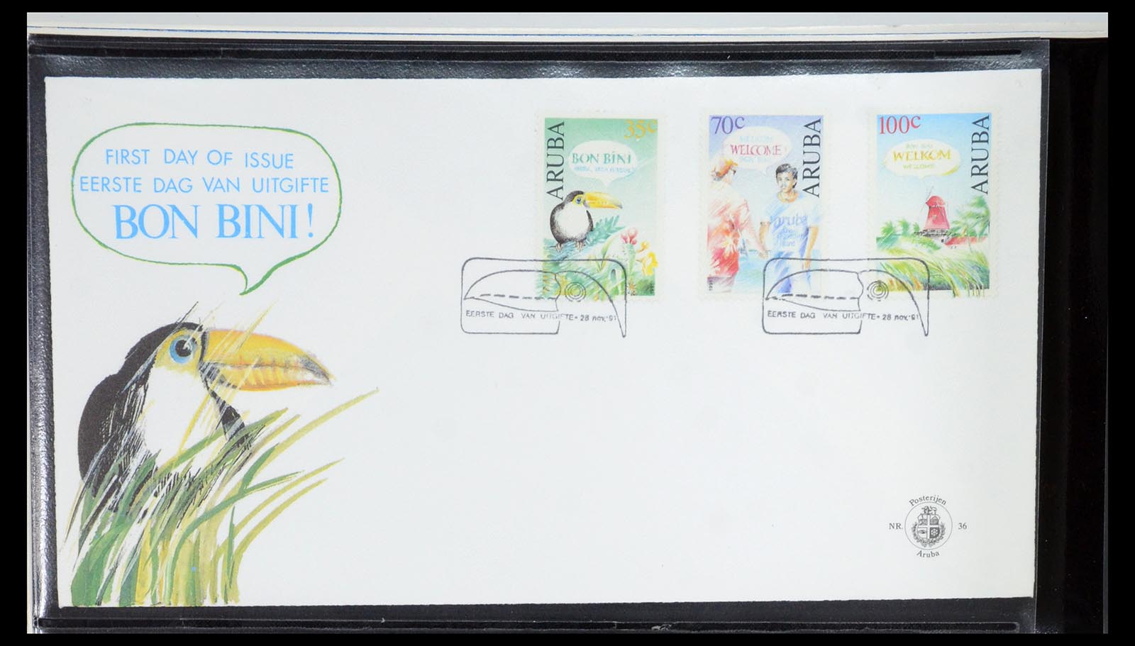 35871 037 - Postzegelverzameling 35871 Aruba 1986-1998.