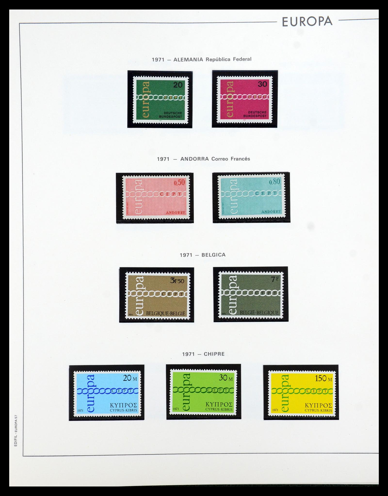 35872 055 - Postzegelverzameling 35872 Europa CEPT 1956-2006.