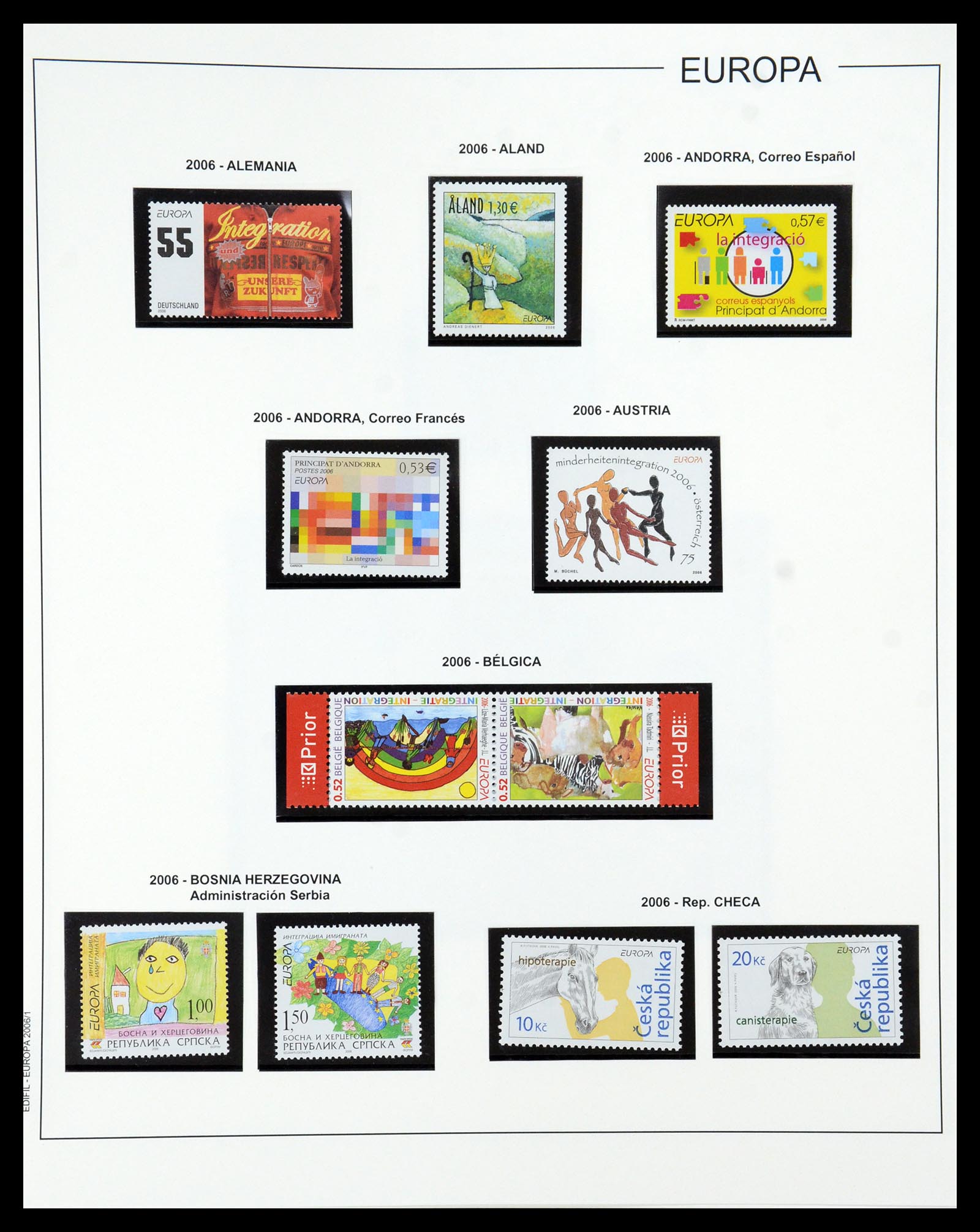 35872 454 - Postzegelverzameling 35872 Europa CEPT 1956-2006.