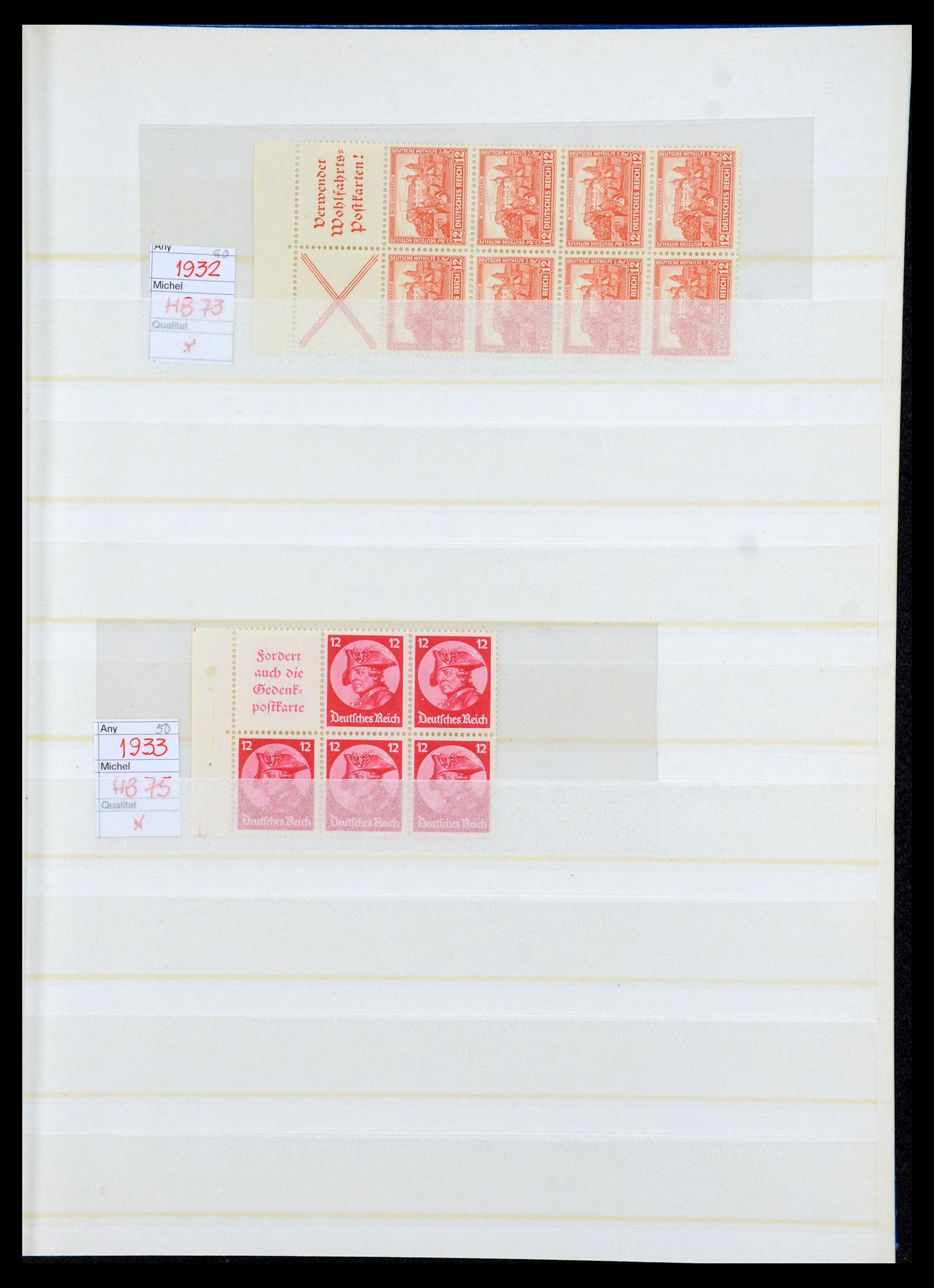 35875 005 - Postzegelverzameling 35875 Duitse Rijk Markenheftchenblätter 1927-193