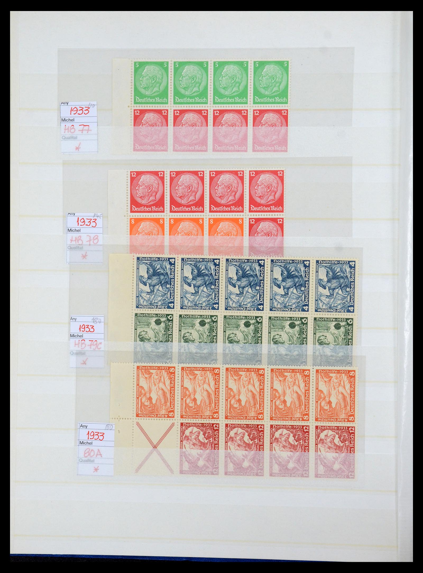 35875 006 - Stamp Collection 35875 German Reich booklet panes 1927-1939.