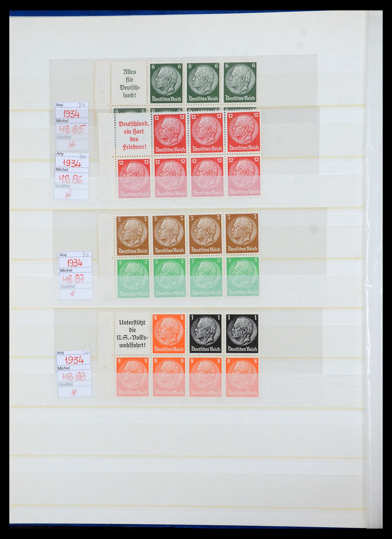 35875 008 - Postzegelverzameling 35875 Duitse Rijk Markenheftchenblätter 1927-193