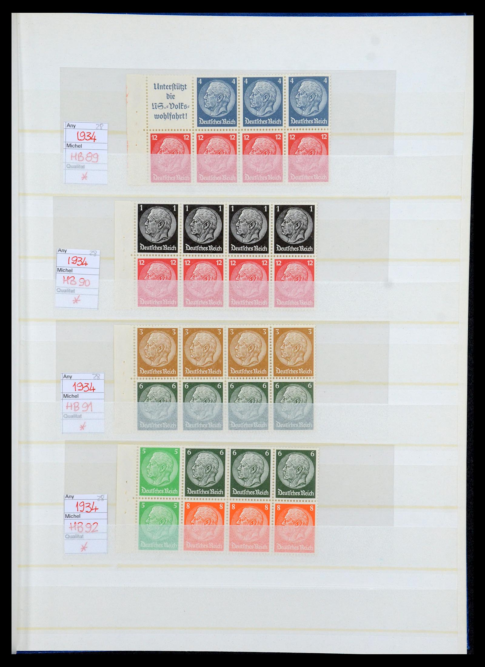 35875 009 - Stamp Collection 35875 German Reich booklet panes 1927-1939.