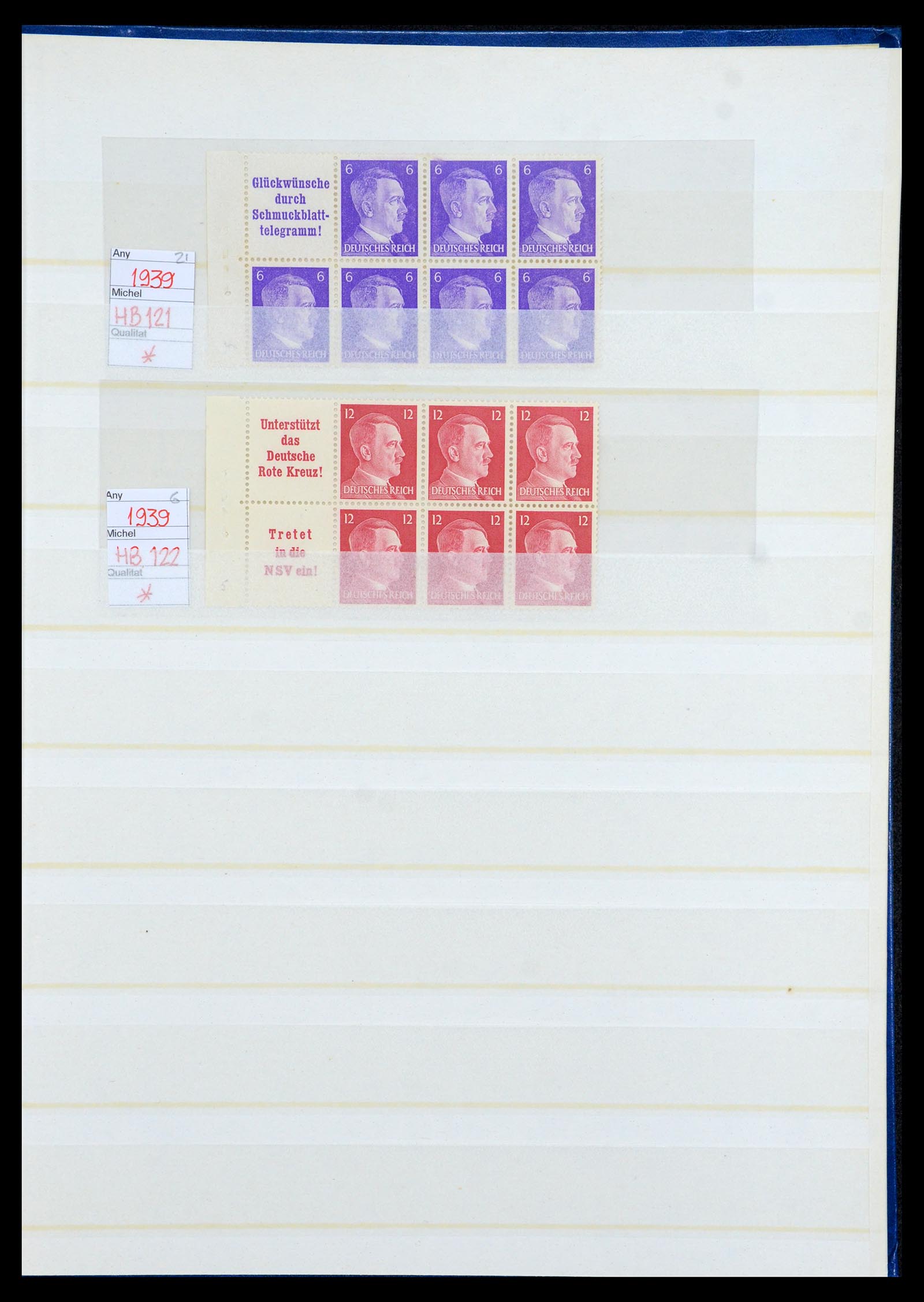 35875 017 - Stamp Collection 35875 German Reich booklet panes 1927-1939.
