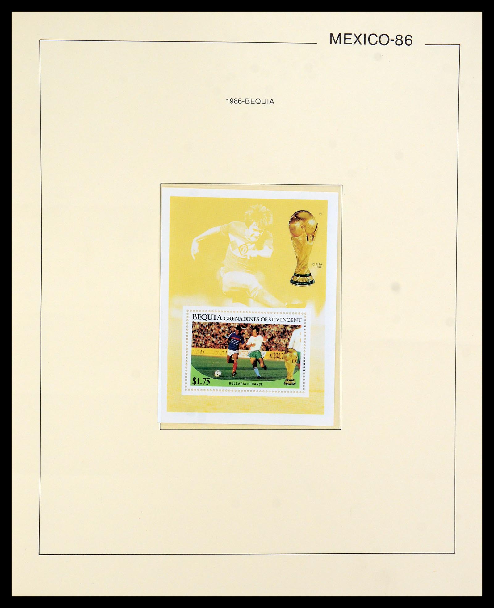 35878 073 - Postzegelverzameling 35878 WK voetbal 1982 en 1986.