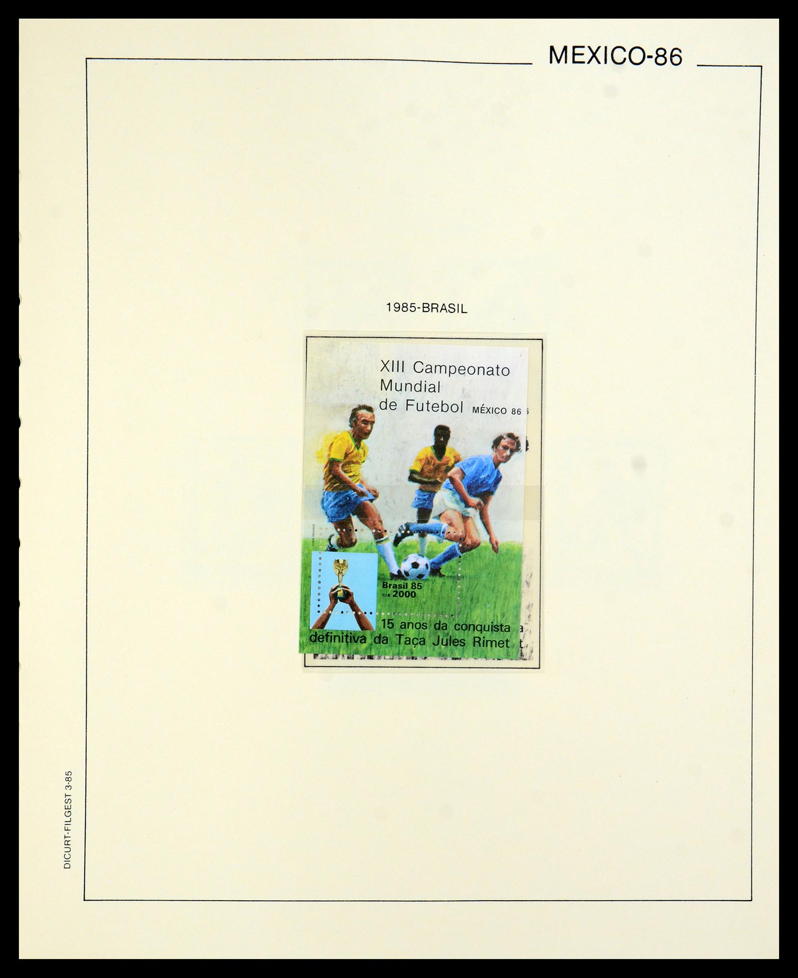 35878 075 - Postzegelverzameling 35878 WK voetbal 1982 en 1986.