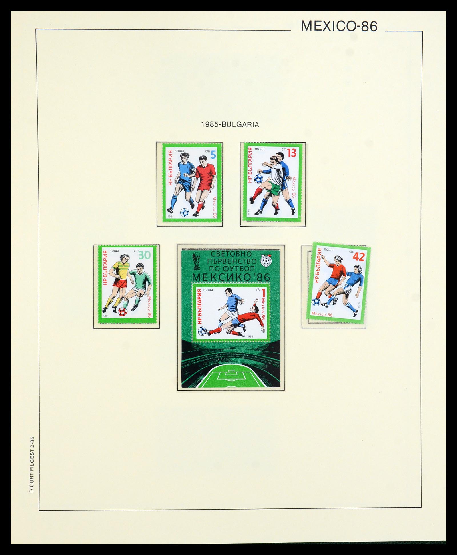 35878 076 - Postzegelverzameling 35878 WK voetbal 1982 en 1986.